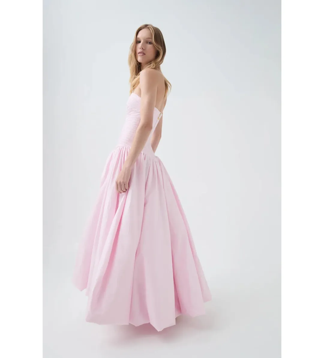 Aje Violette Bubble Hem Maxi Dress Pastel Pink Size AU 12 for rent on The Volte - main image