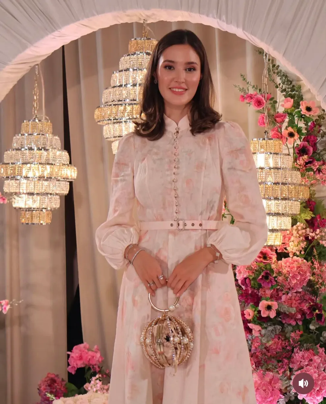 Zimmermann Crush Buttoned Midi Dress Size AU 14 for rent on The Volte - main image