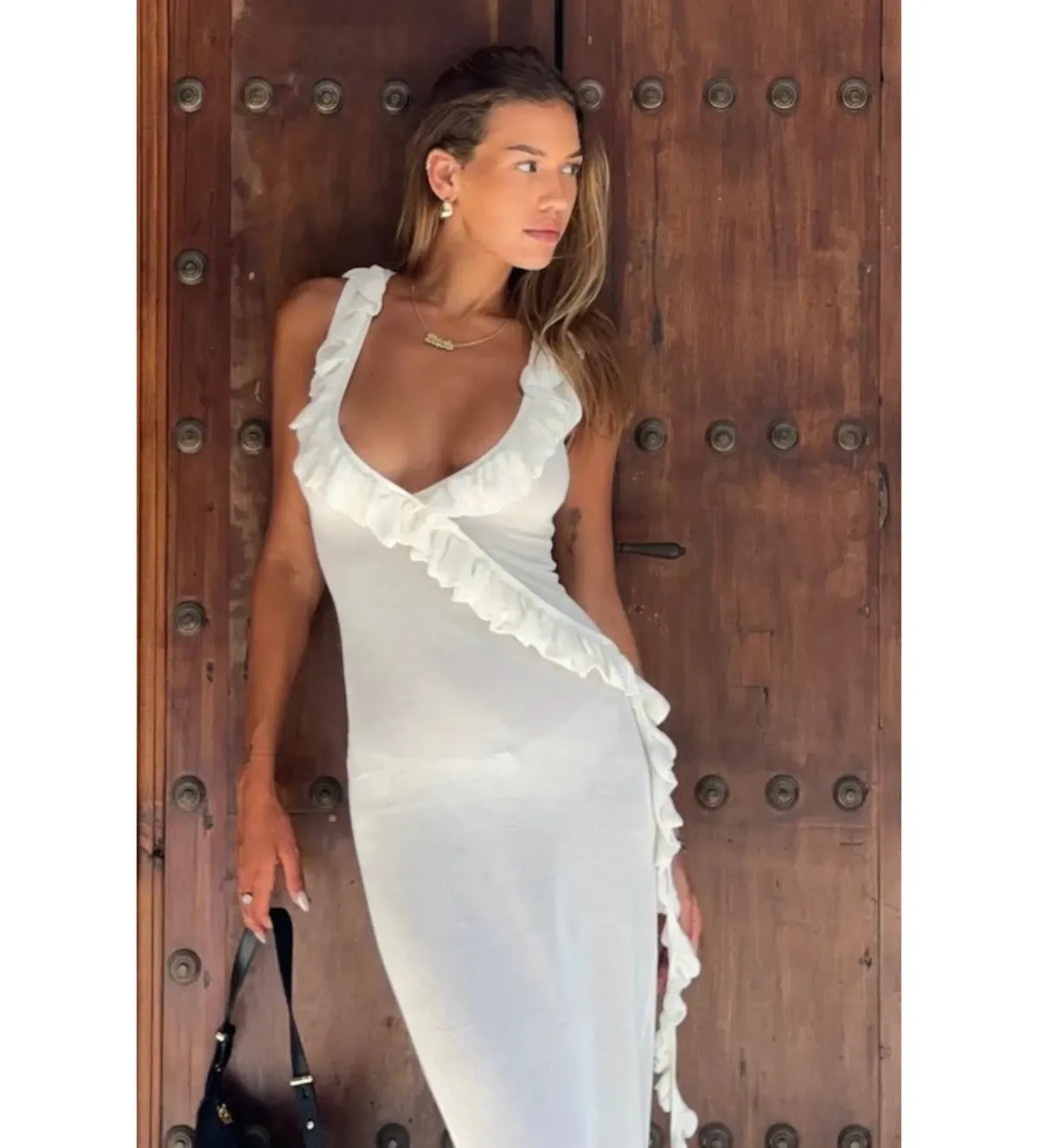 Asta Resort Antonella Maxi Dress Blanca Size AU 8 - Image 3