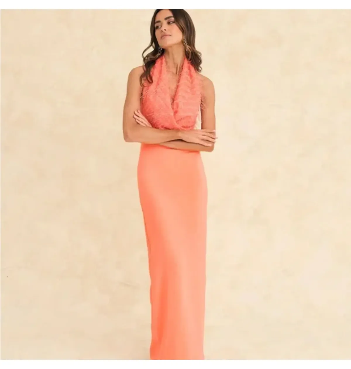 Lady Pipa Nara Maxi Dress Coral Size 6/XS - Image 1