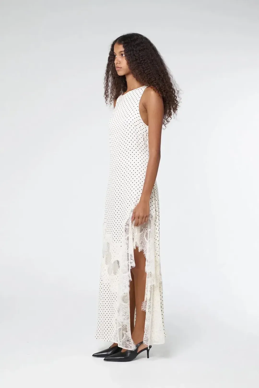 Third Form Visions Lace Frill Dress Cream Polka Dot Size AU 12  for rent on The Volte - main image