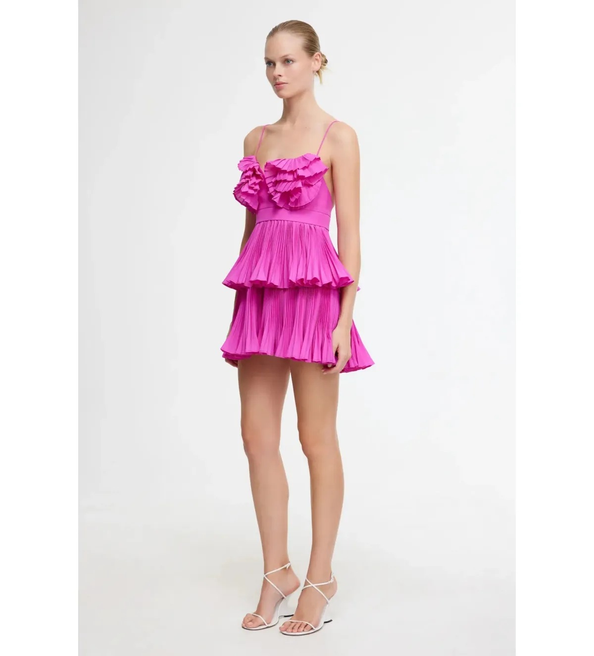 Acler Griffith Mini Dress Fuchsia Size 10 - Image 2