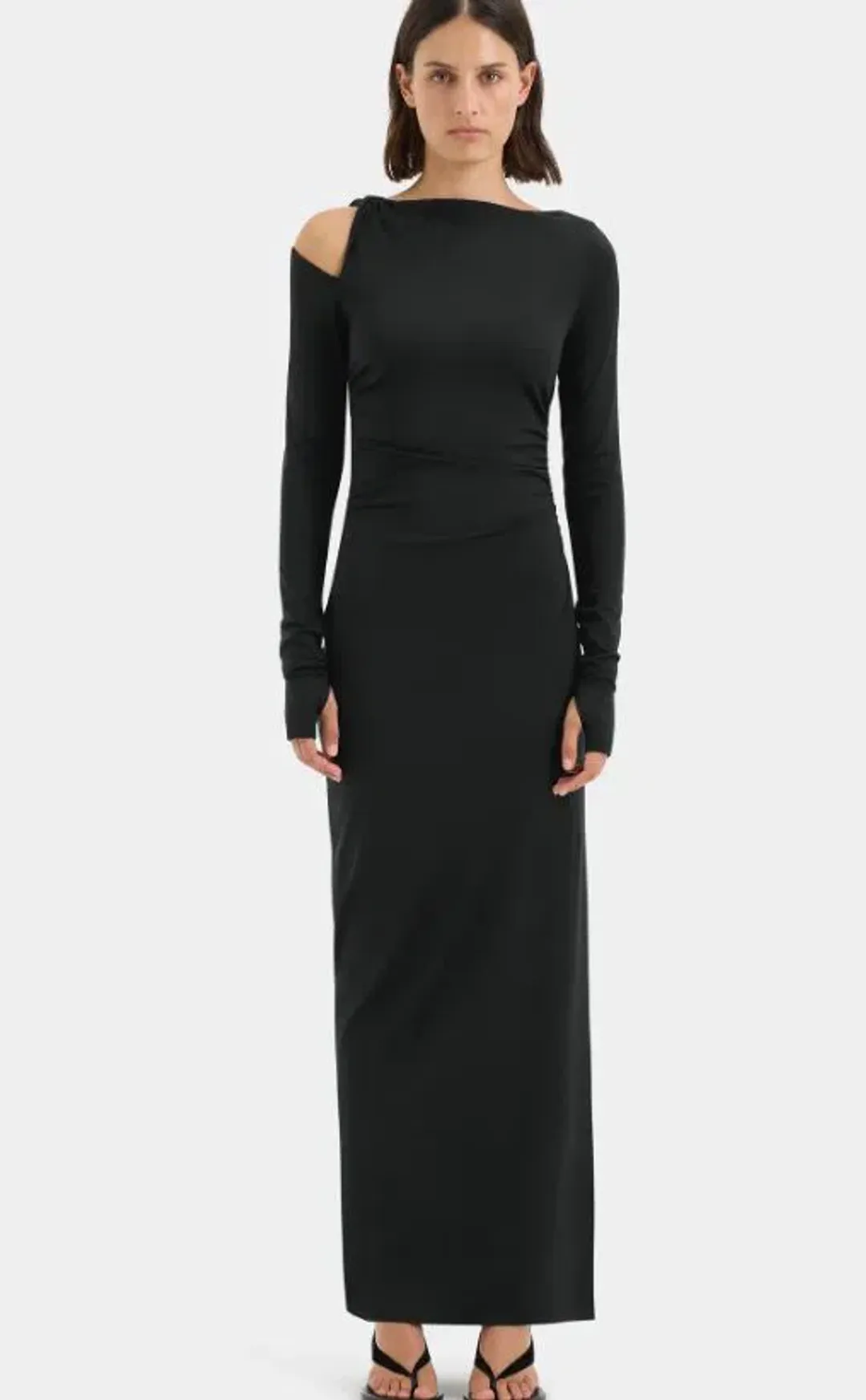 Sir Elm Long Sleeve Midi in Black Size 6 for rent on The Volte - main image