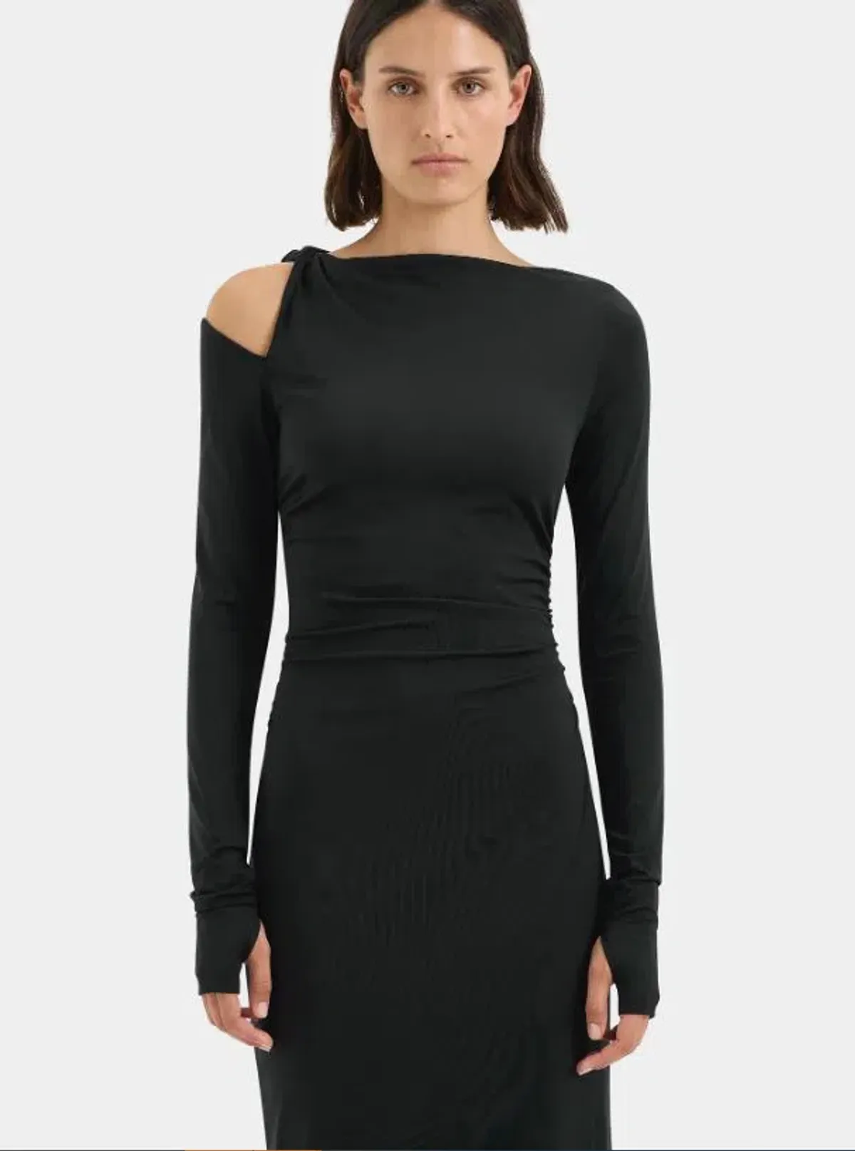 Sir Elm Long Sleeve Midi in Black Size 6 - Image 2