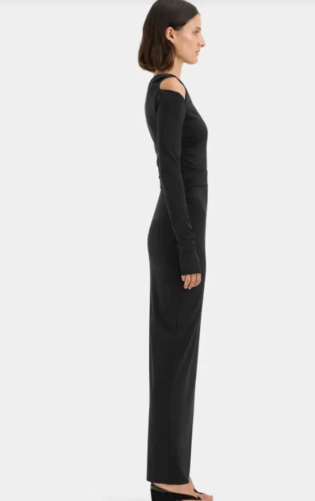 Sir Elm Long Sleeve Midi in Black Size 6 - Image 3