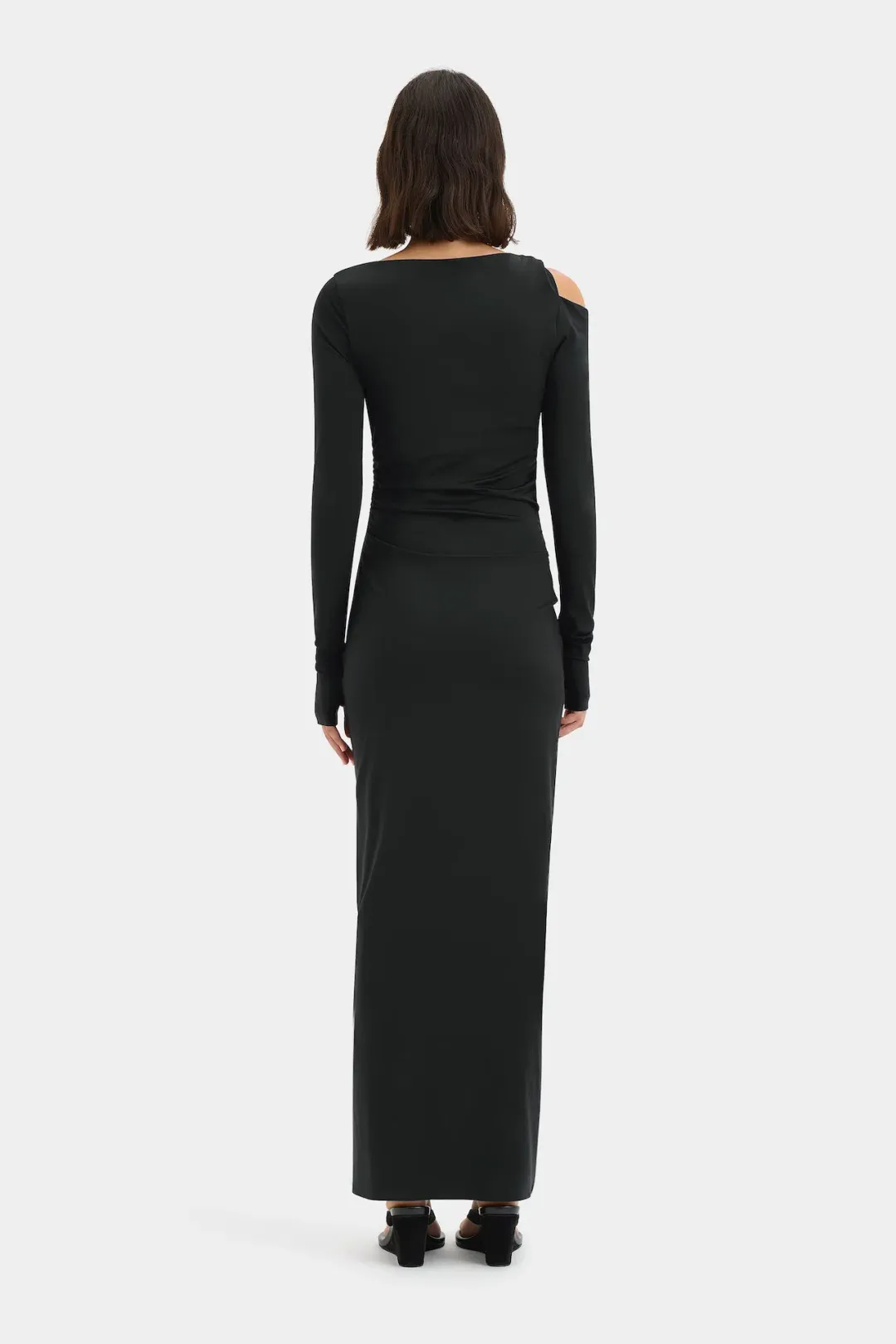 Sir the Label Elm Long Sleeve Midi Dress in Black Size 10 for rent on The Volte - main image