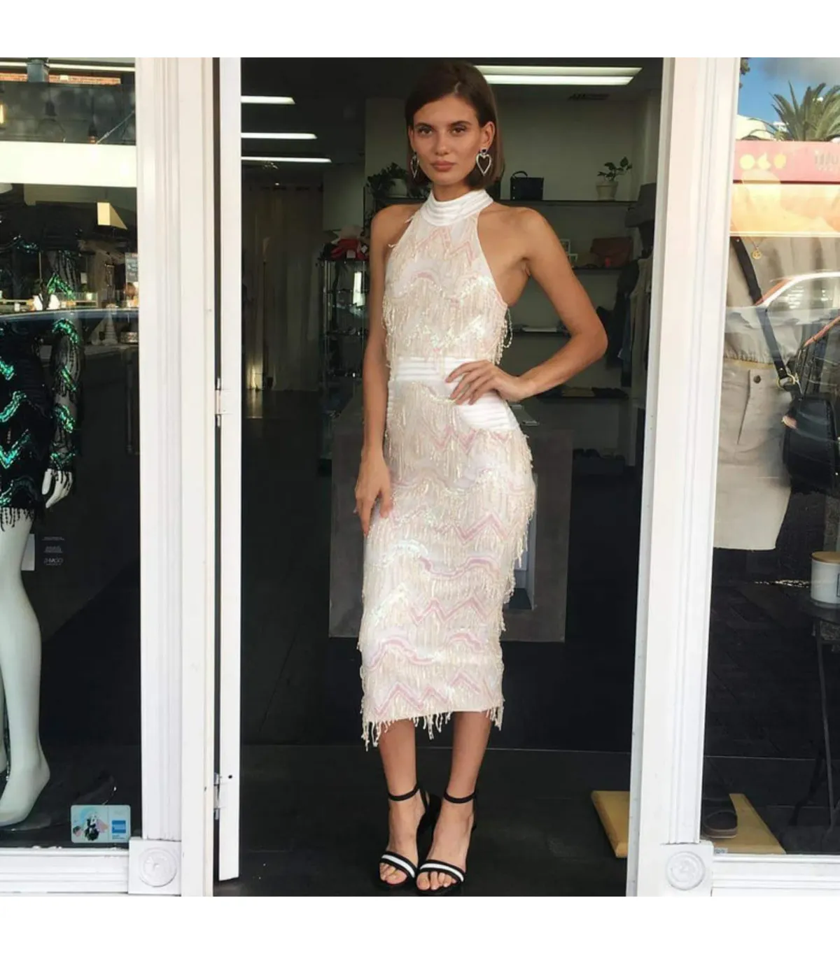 Zhivago Slow Motion Dress White Size 8 - Image 4