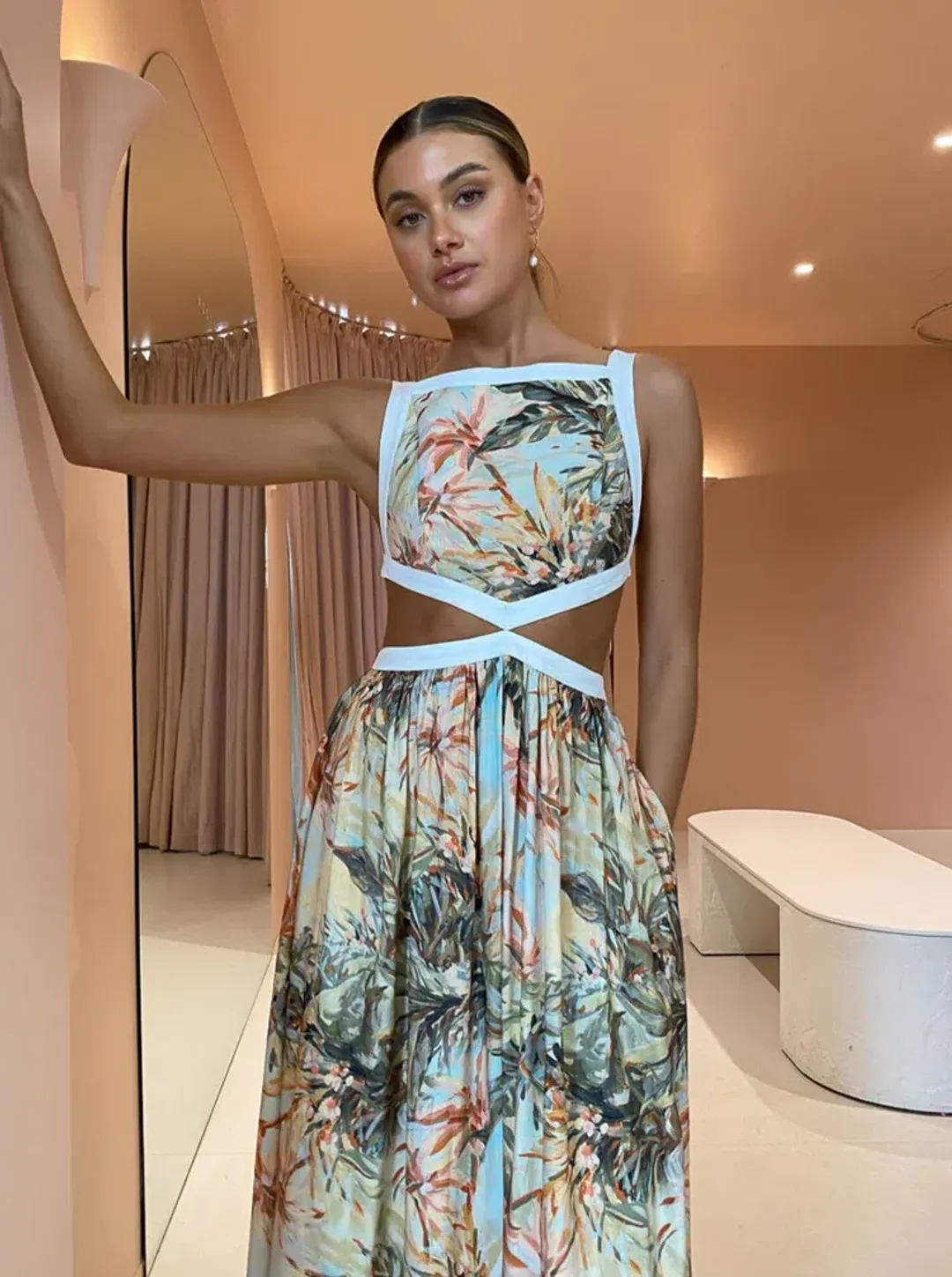 Significant Other Marino Dress in Painted Floral Size 8 for rent on The Volte - main image