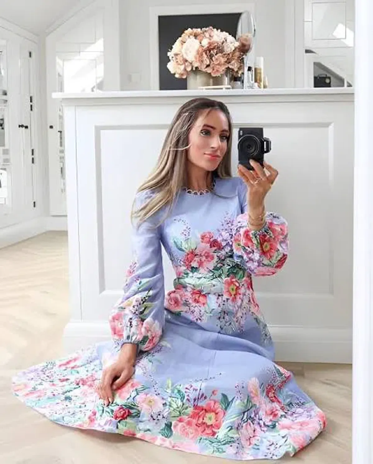 Zimmermann Bellitude Floral Maxi Dress in Cornflower Size 1 AU 10 - Image 4