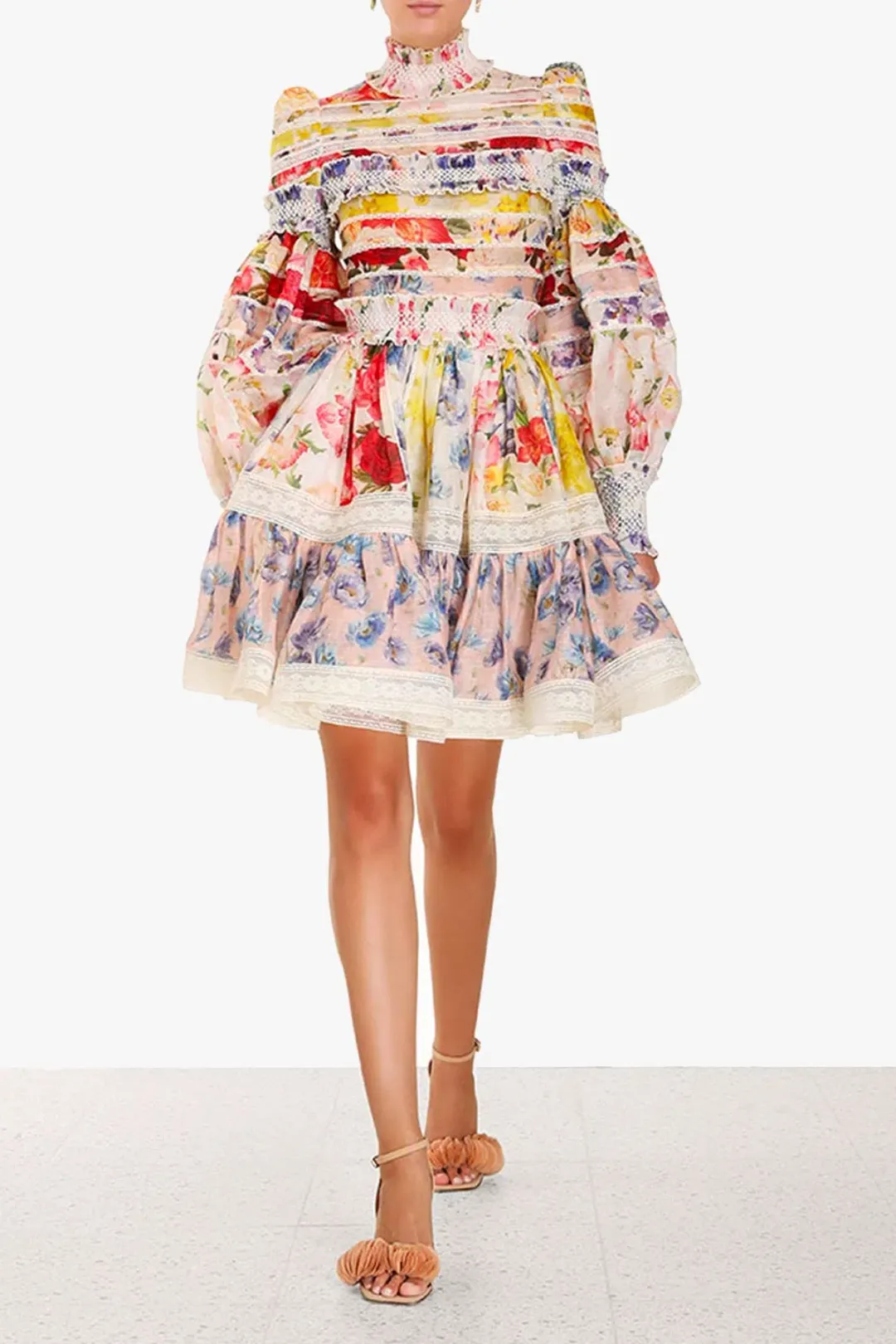 Zimmermann Dress Wonderland Smocked Mini Size AU 14 for rent on The Volte - main image