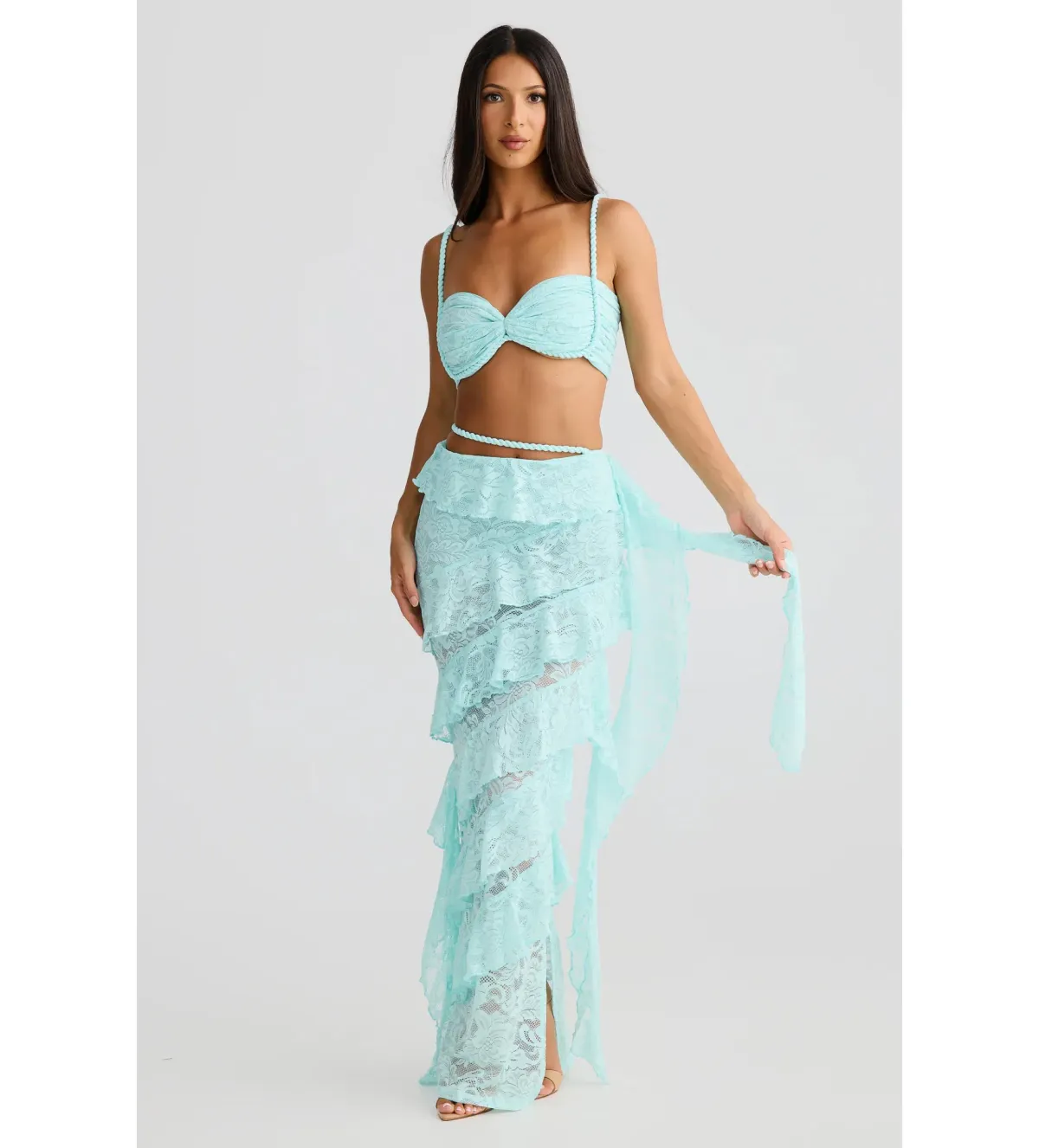 Melani The Label Ahria x Joa Maxi Set in Aqua Size XS AU 6 - Image 2