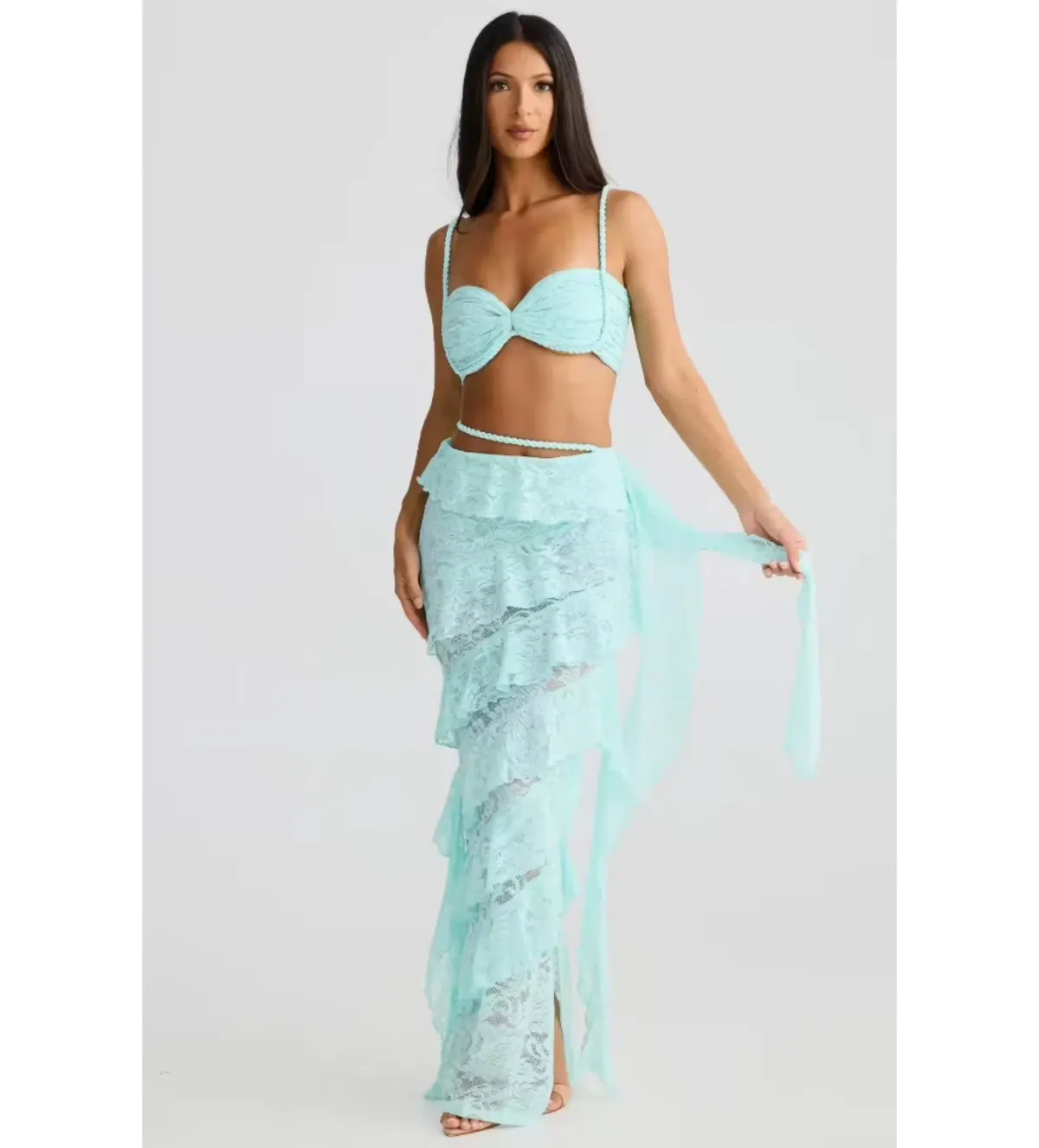 Melani The Label Ahria x Joa Maxi Set in Aqua Size XS AU 6 - Image 1