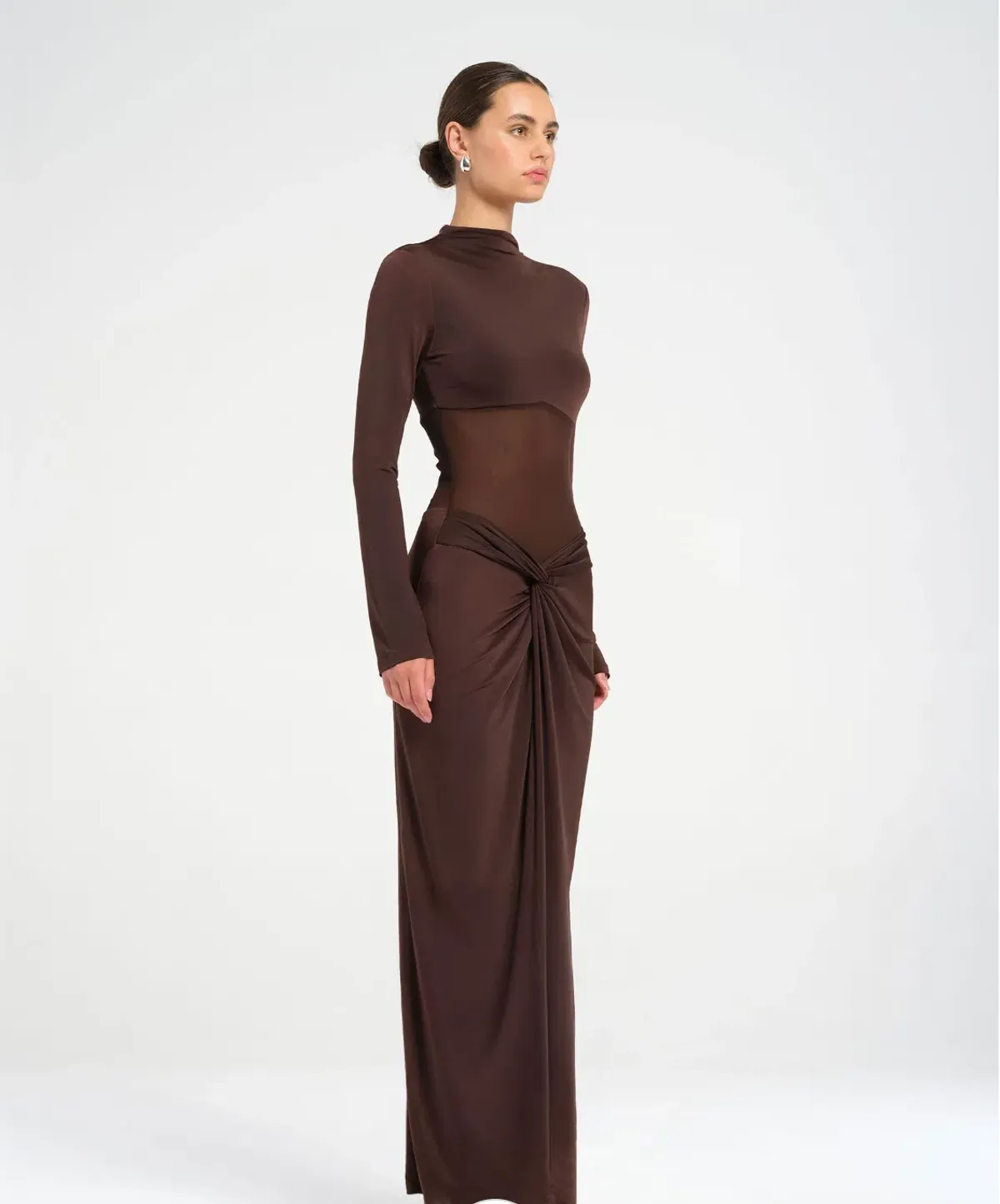 BENNI Dora Maxi Dress  Chocolate Size S AU 8 - Image 2