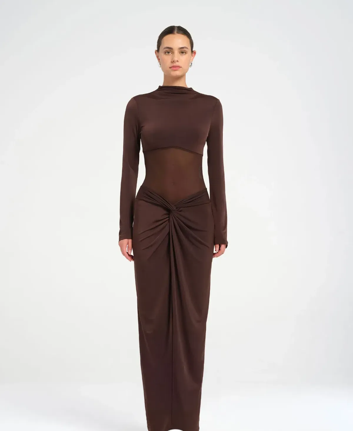 BENNI Dora Maxi Dress  Chocolate Size S AU 8 - Image 1