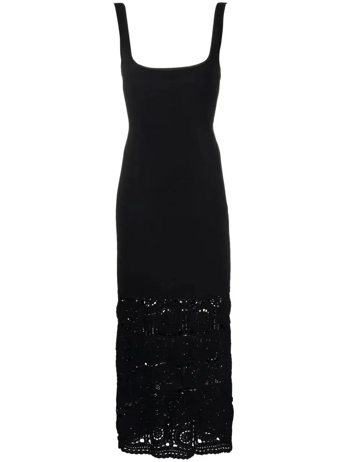 Rebecca Vallance Romina Crochet Trimmed Midi Dress Black Size L AU 12 - Image 5