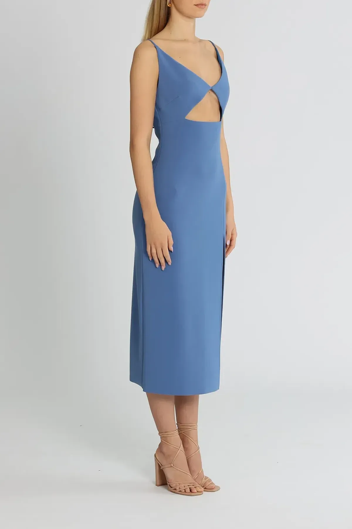 Bec and Bridge Josette Midi Cutout Dress Blue Size AU 14 - Image 2