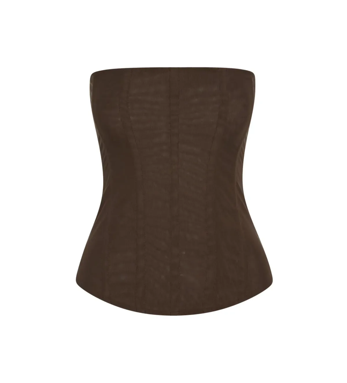 Leau Brown Muse Mesh Corset Top Size Size 10 - Image 2