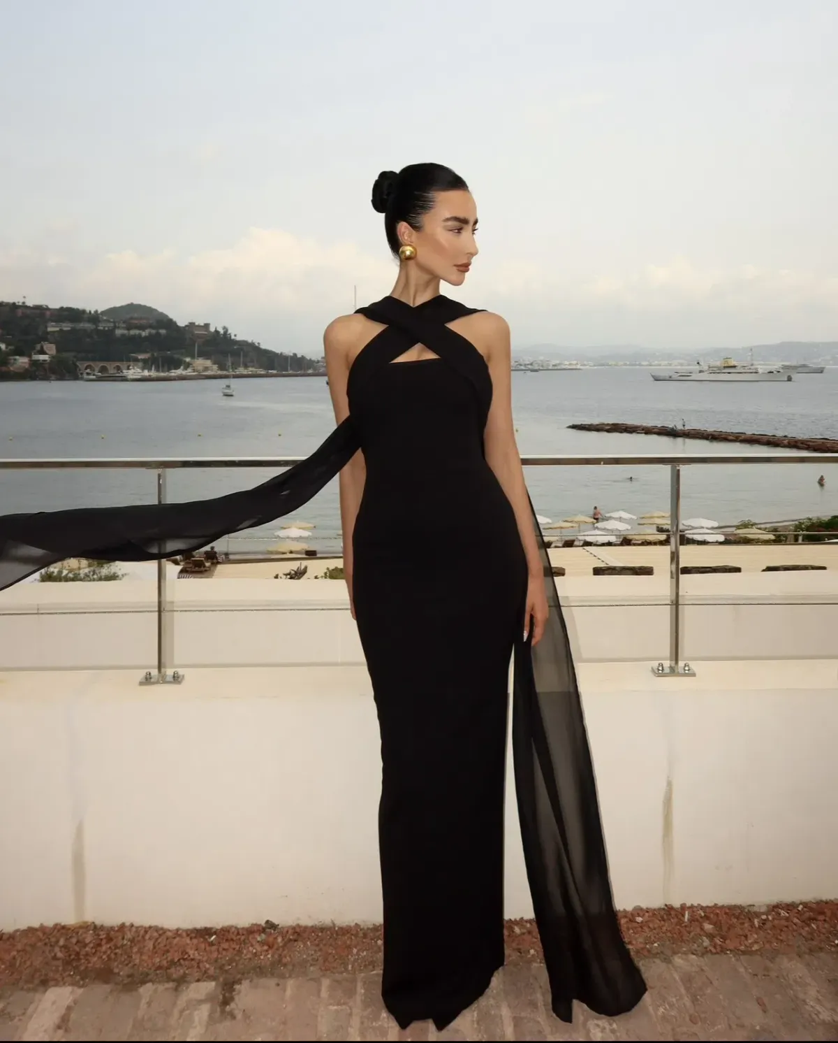 Love Nookie Zephyr Gown Maxi Black Size AU 8 - Image 6