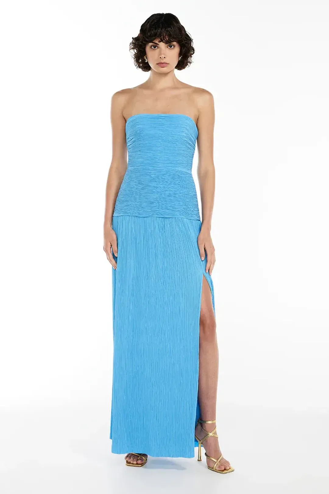 Manning Cartell Cerulean Double Time Strapless Dress in Blue Size 6 for rent on The Volte - main image
