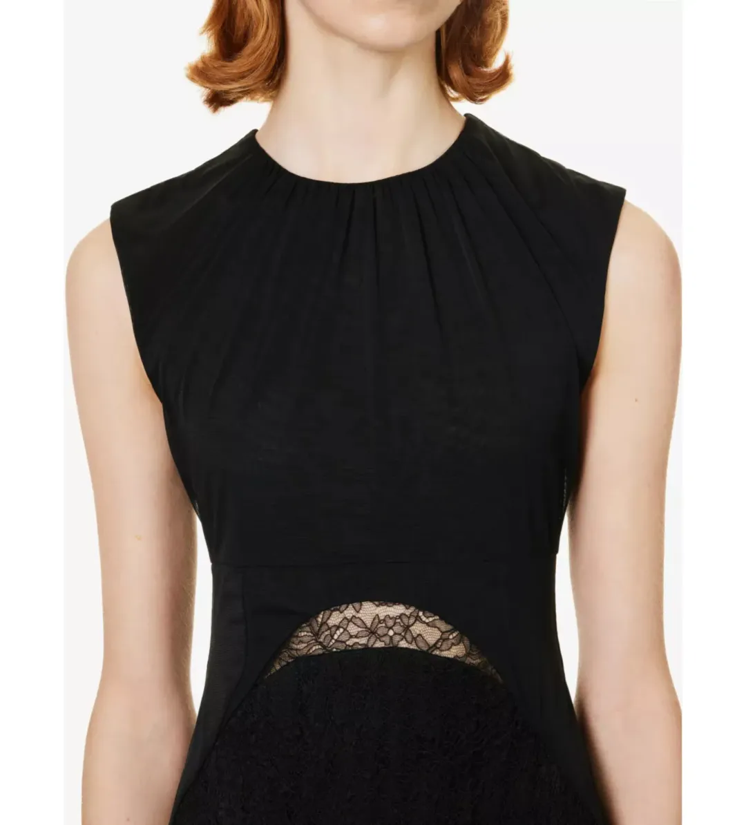 Camilla and Marc Angelo Lace Skirt Woven Maxi Dress Black Size AU 10 for rent on The Volte - main image