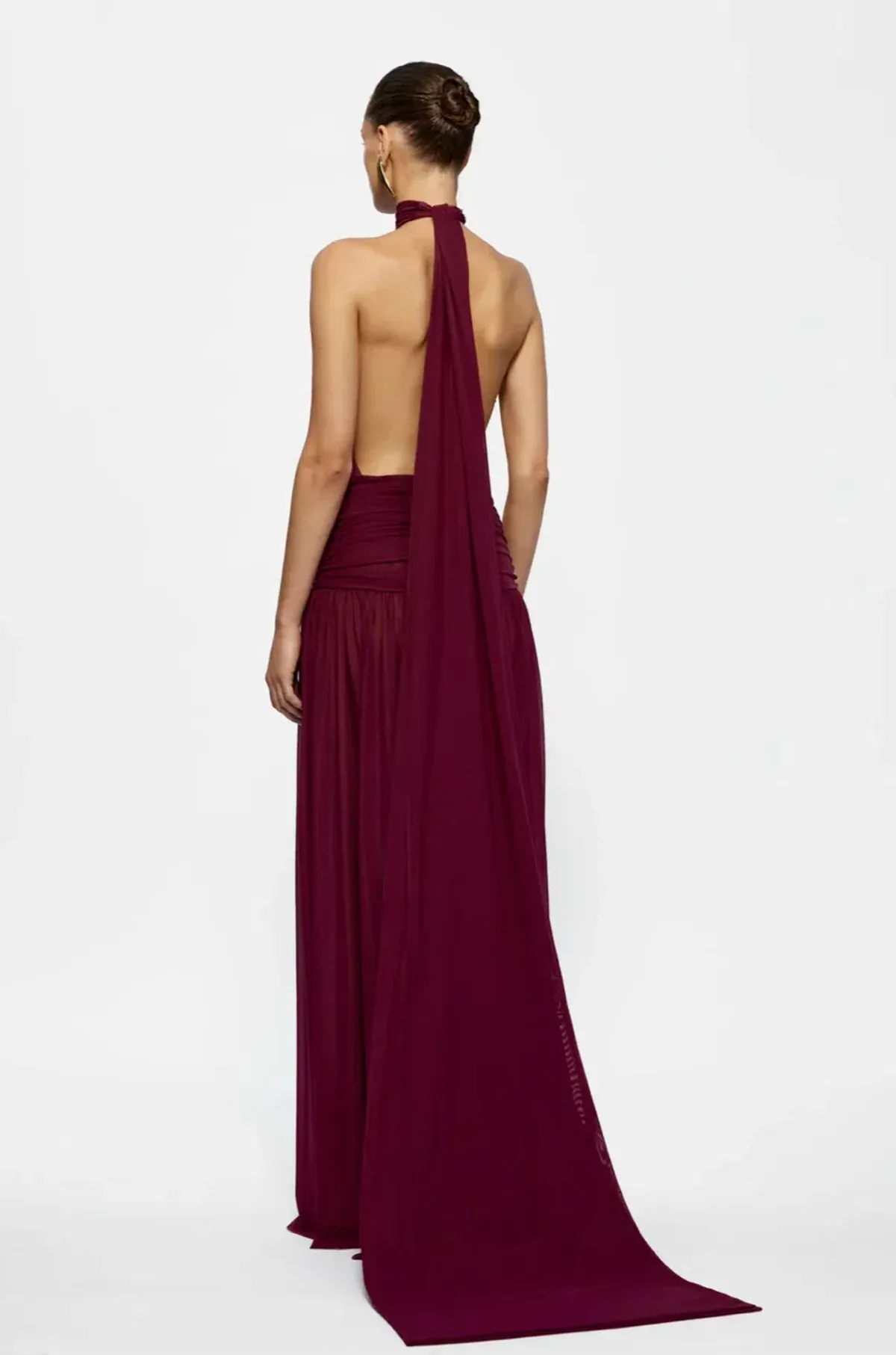 Effie Kats Verity Gown Burgundy Size 8 - Image 4