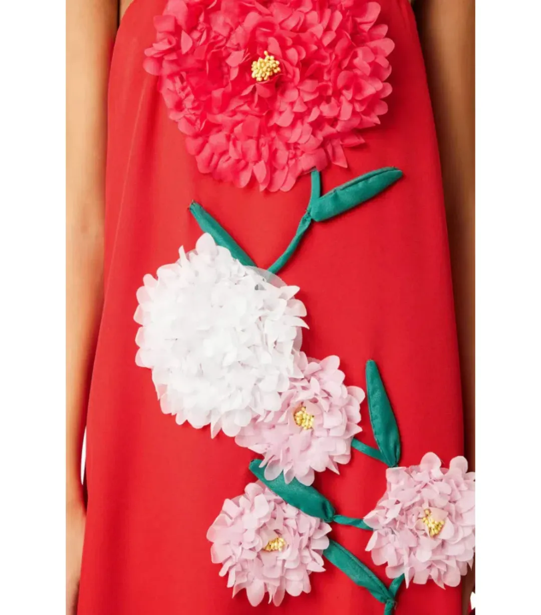 Elliatt Buttercup Embroided Maxi Dress Red Size AU 10 for rent on The Volte - main image
