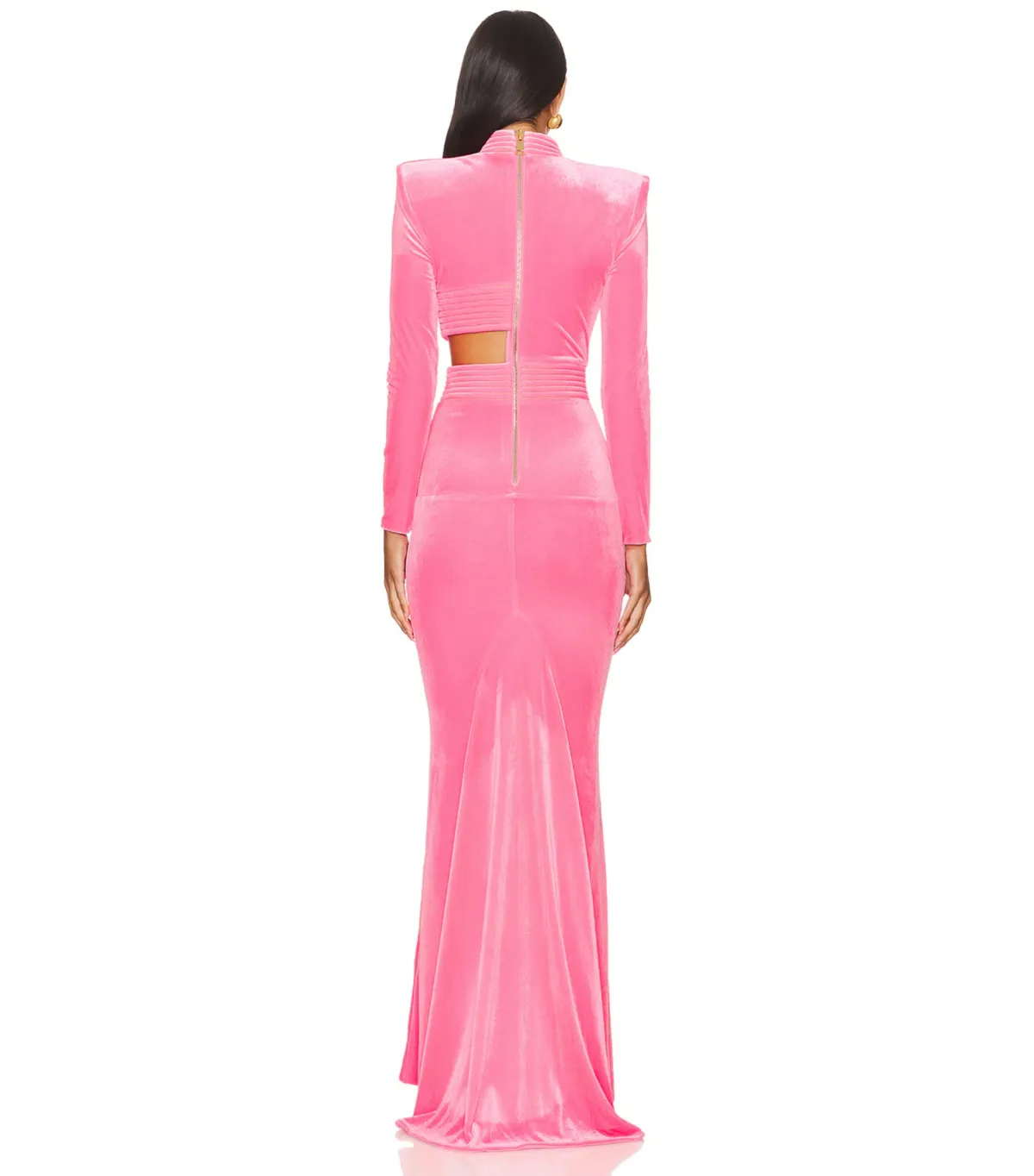 Zhivago Message to Love Maxi Gown Neon Pink Velvet Size AU 6 - Image 3