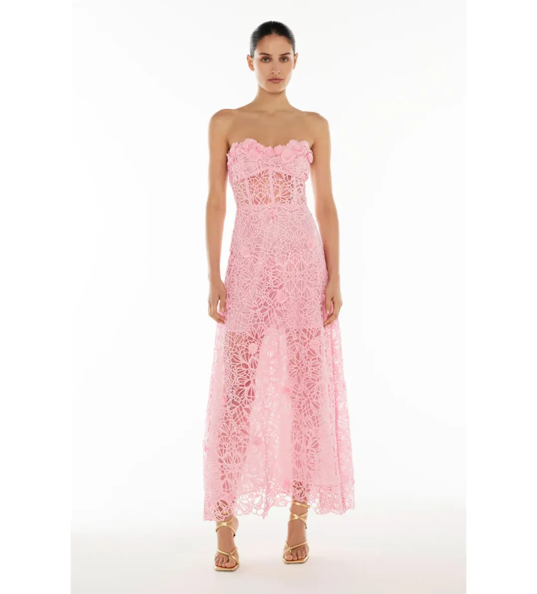 Manning Cartell Pink Tea Ceremony Maxi Dress In Pink Size 6 for rent on The Volte - main image