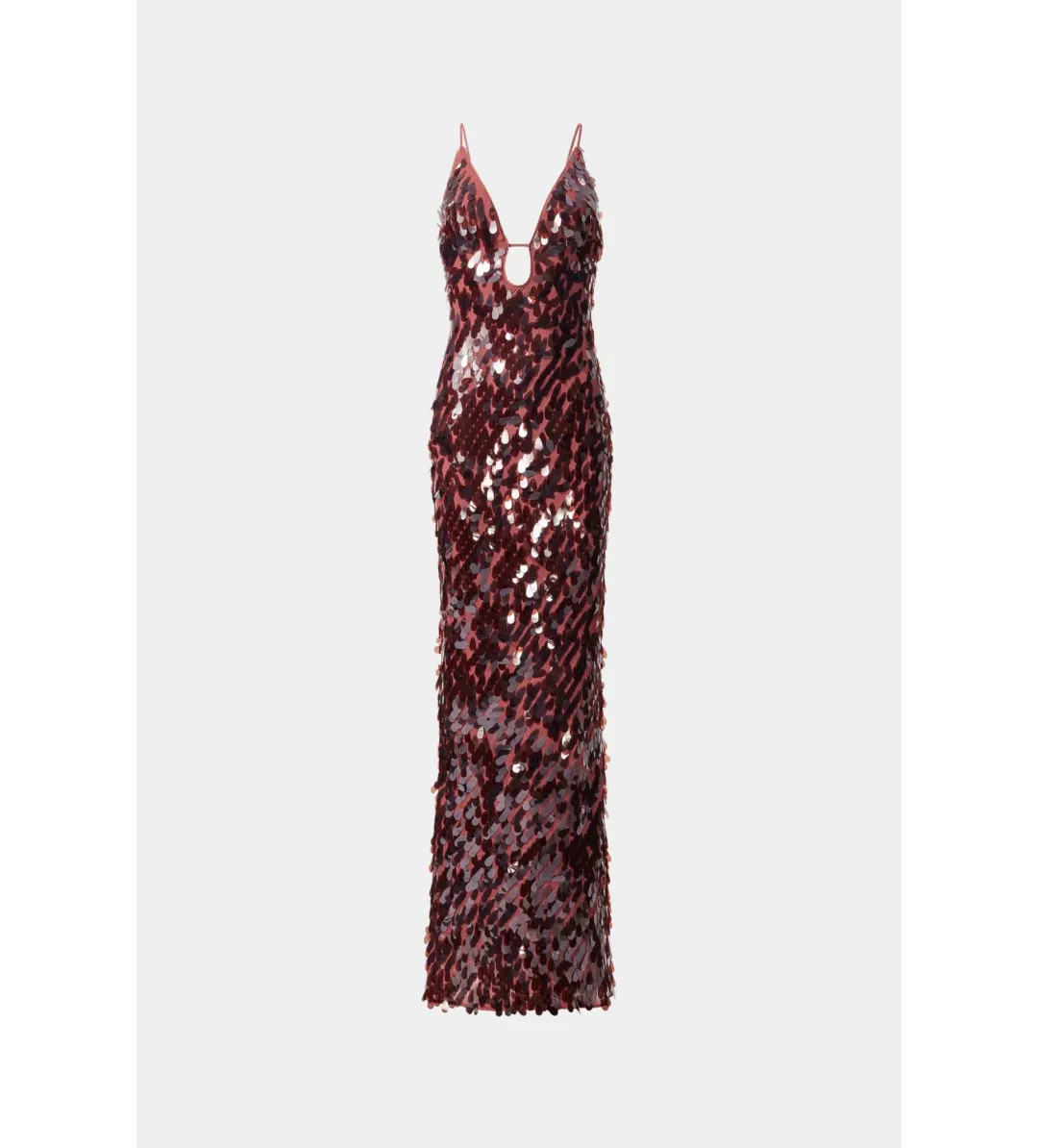 Misha Fig Sapphire Sequin Maxi Dress In Brown Size 10/M for rent on The Volte - main image