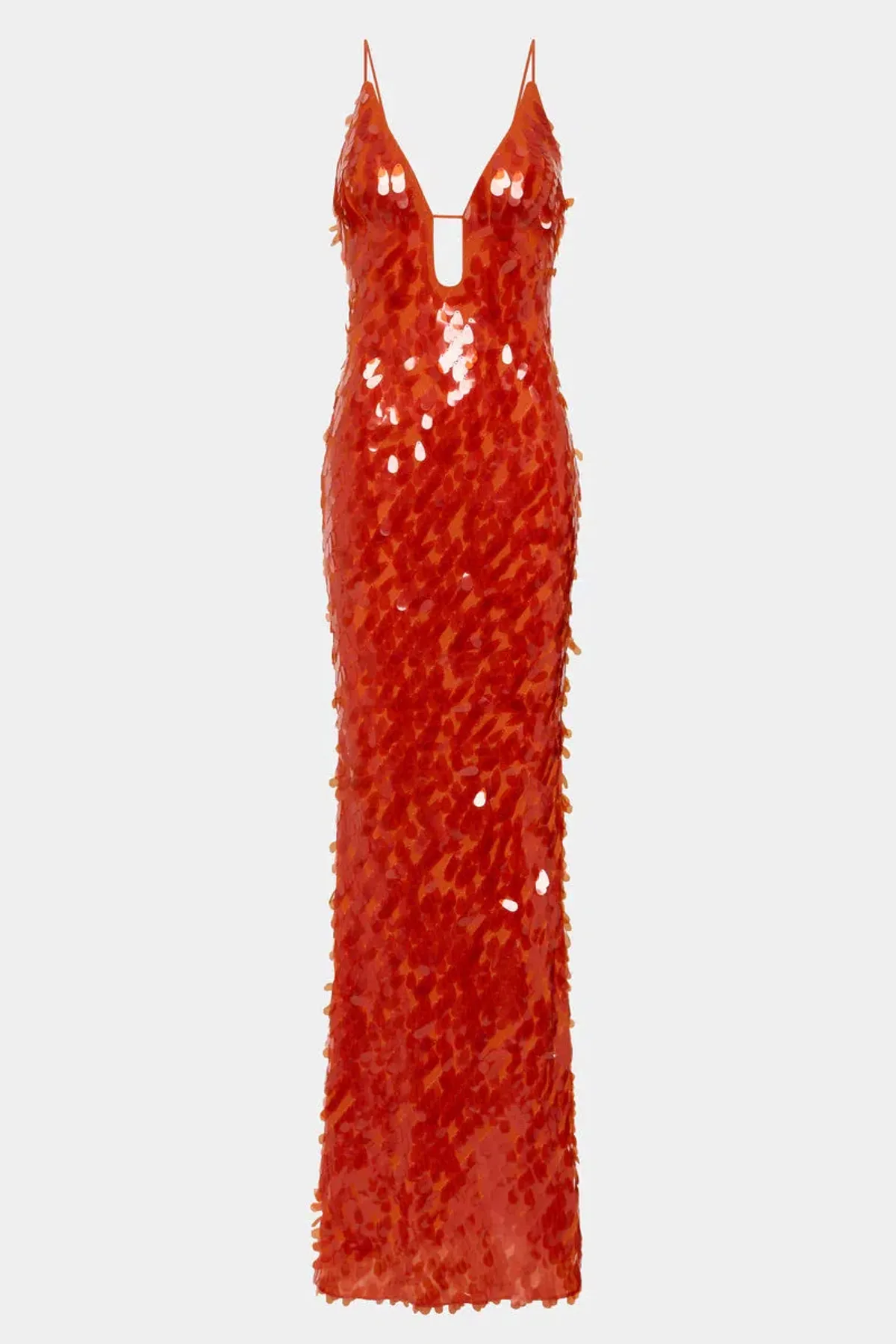 Misha Sapphire Sequin Maxi Dress In Red Size 12/L - Image 2