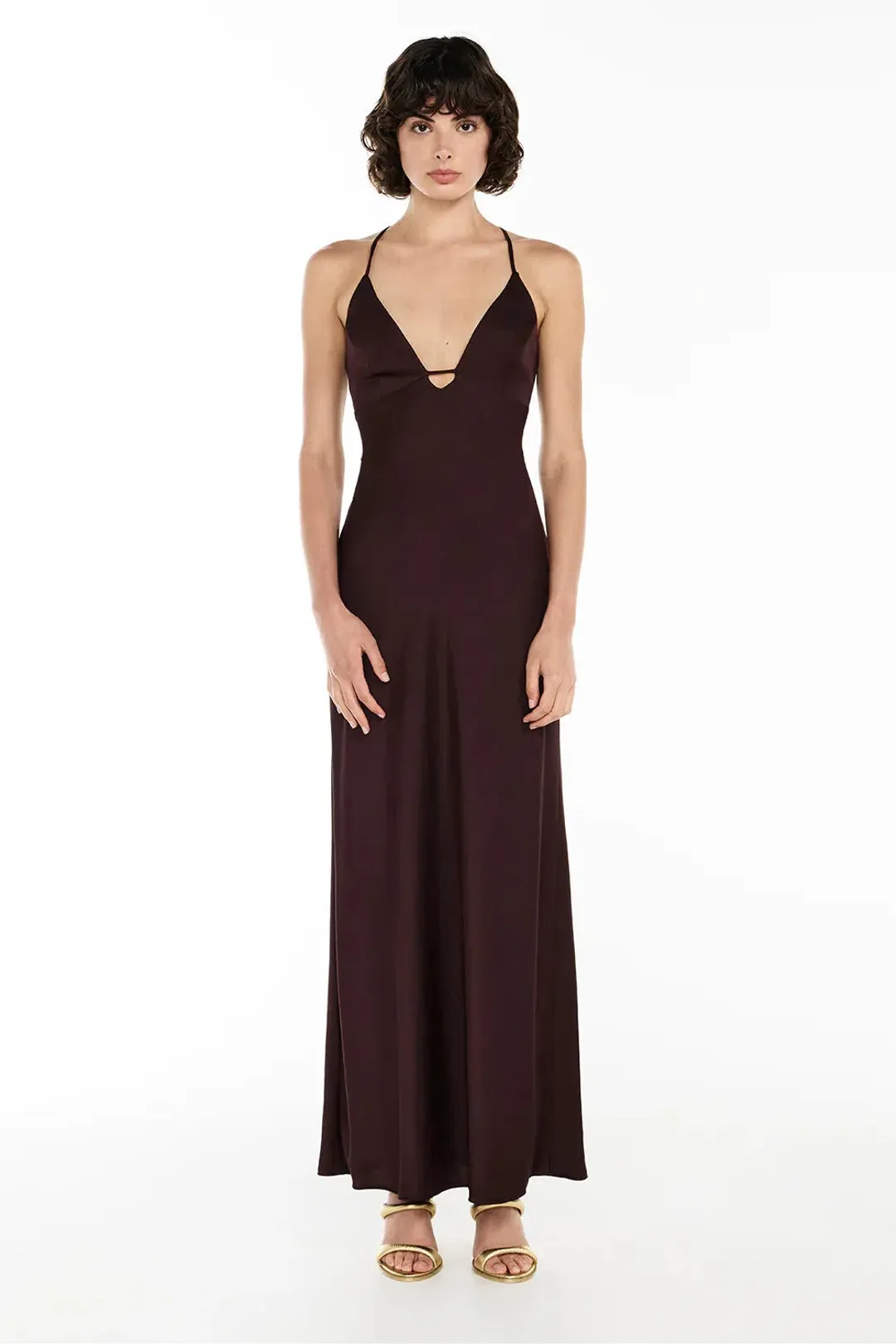 Manning Cartell Time to Shine Slip Maxi Dress Truffle Size AU 10 for rent on The Volte - main image