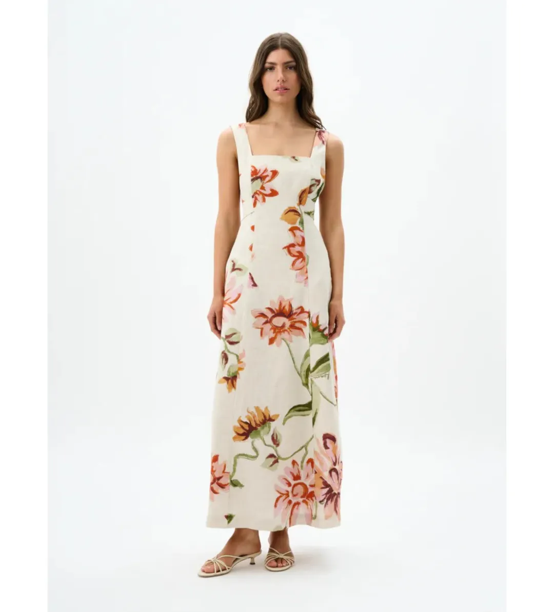 Roame Isolde Maxi Dress Raphia Bloom One Size for rent on The Volte - main image