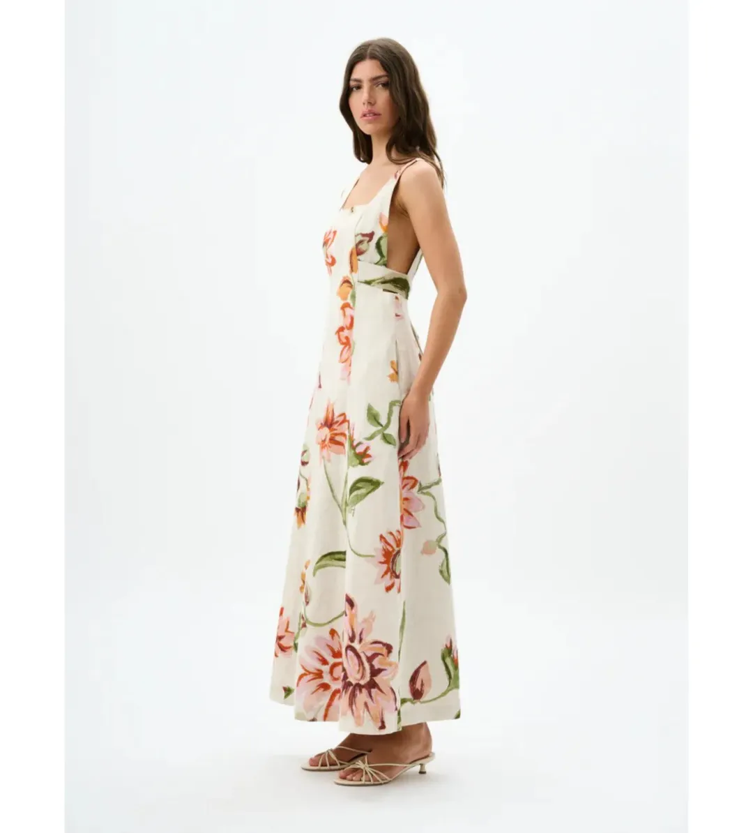 Roame Isolde Maxi Dress Raphia Bloom One Size for rent on The Volte - main image