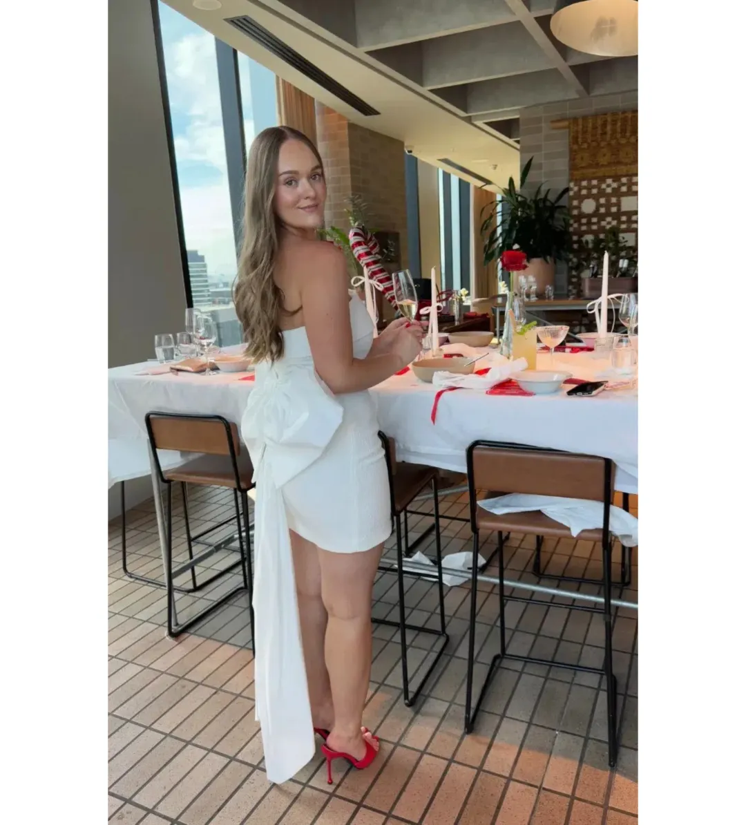 Rebecca Vallance Madeline Mini Dress Ivory Size AU 12 for rent on The Volte - main image