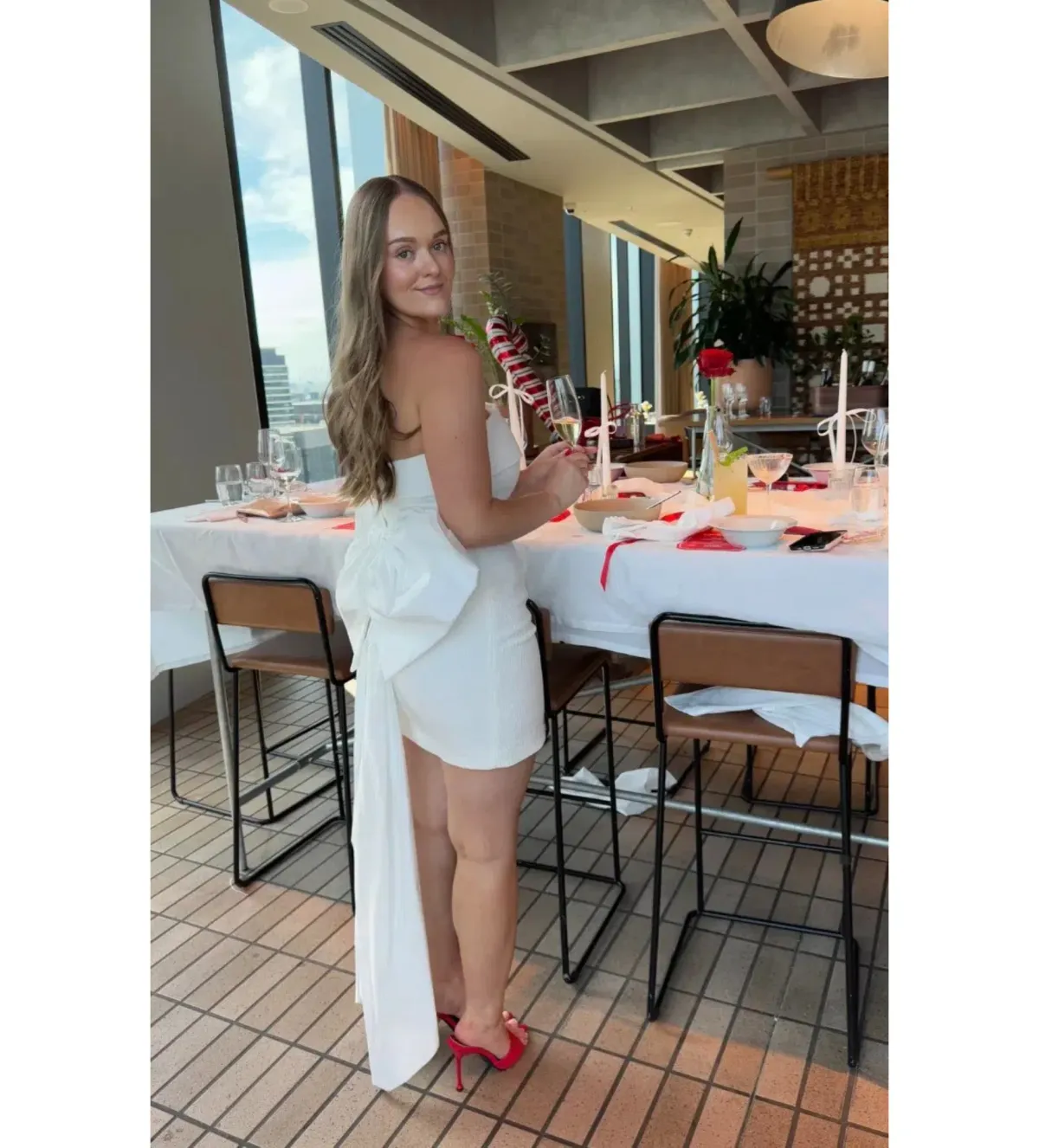 Rebecca Vallance Madeline Mini Dress Ivory Size AU 12 - Image 4