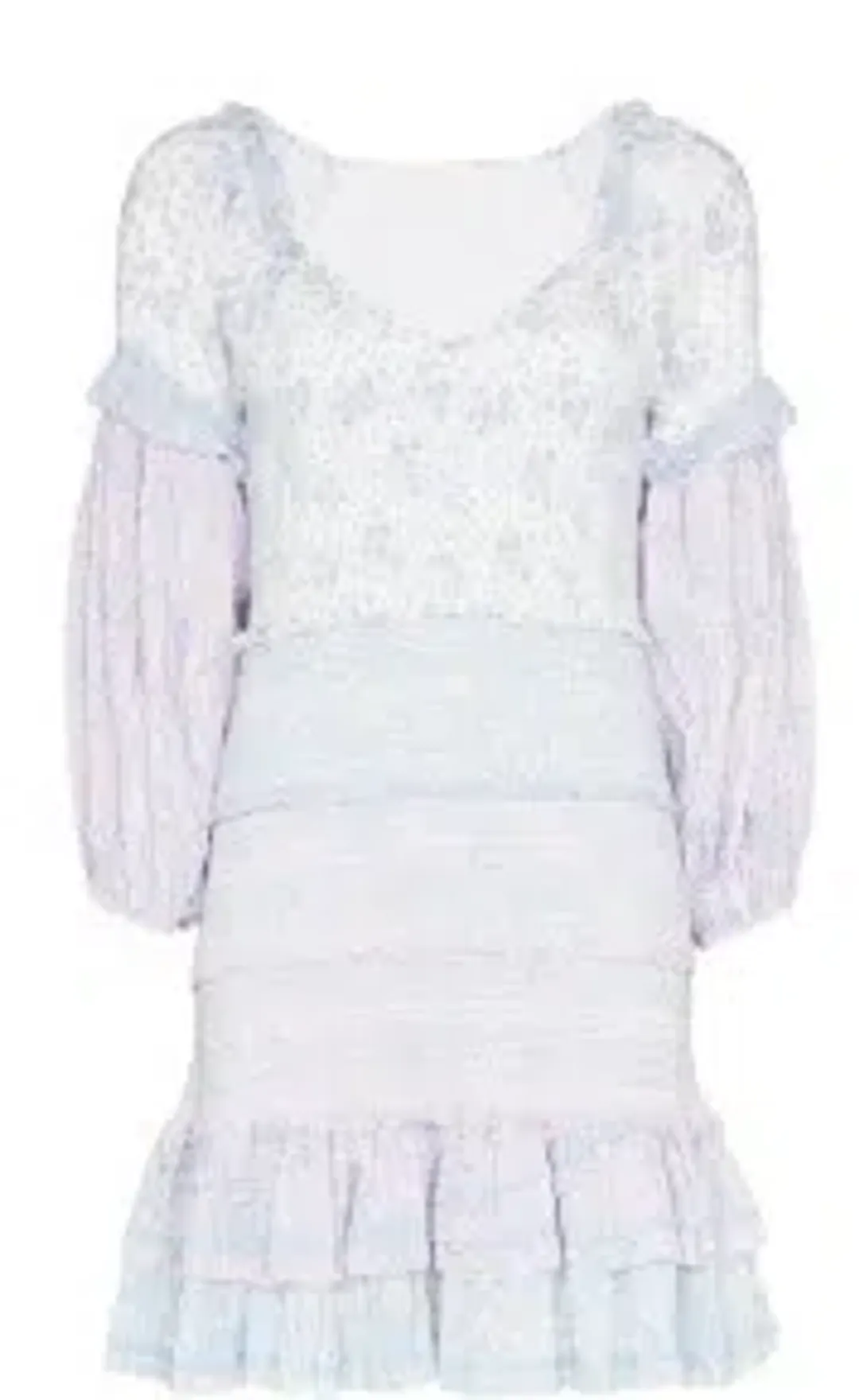 LoveShackFancy Ensley Mini Dress Blue for rent on The Volte - main image