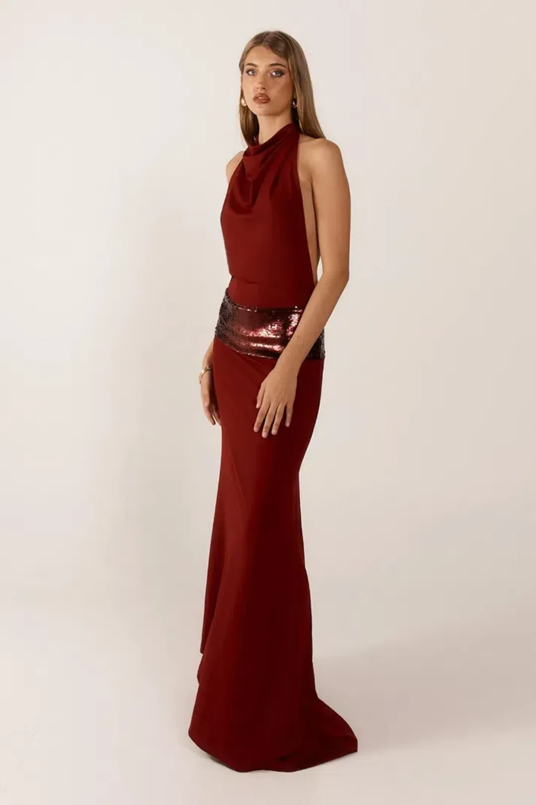 Ance Gria Wine Adele Gown Size AU 10 for rent on The Volte - main image