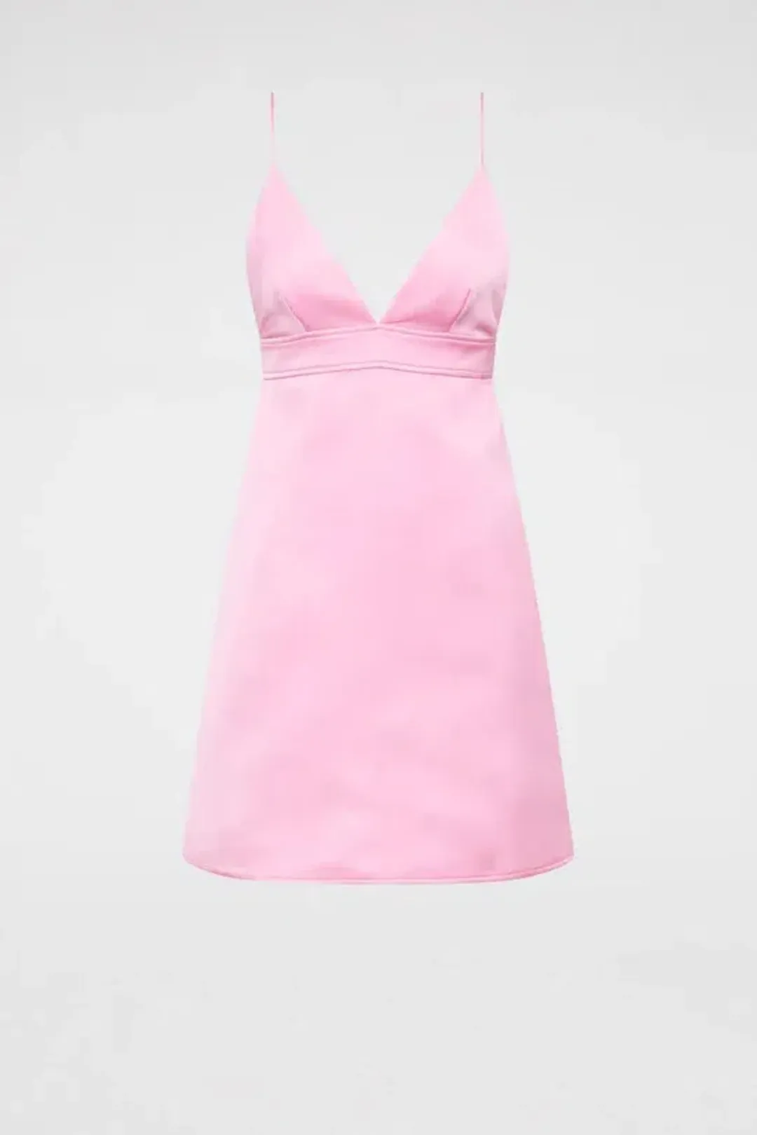 Scanlan Theodore The Satin Shoestring Mini Dress in Pink Size 8 for rent on The Volte - main image