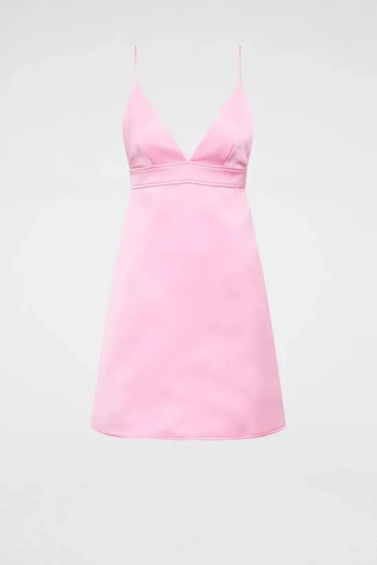 Scanlan Theodore The Satin Shoestring Mini Dress in Pink Size 8 - Image 2