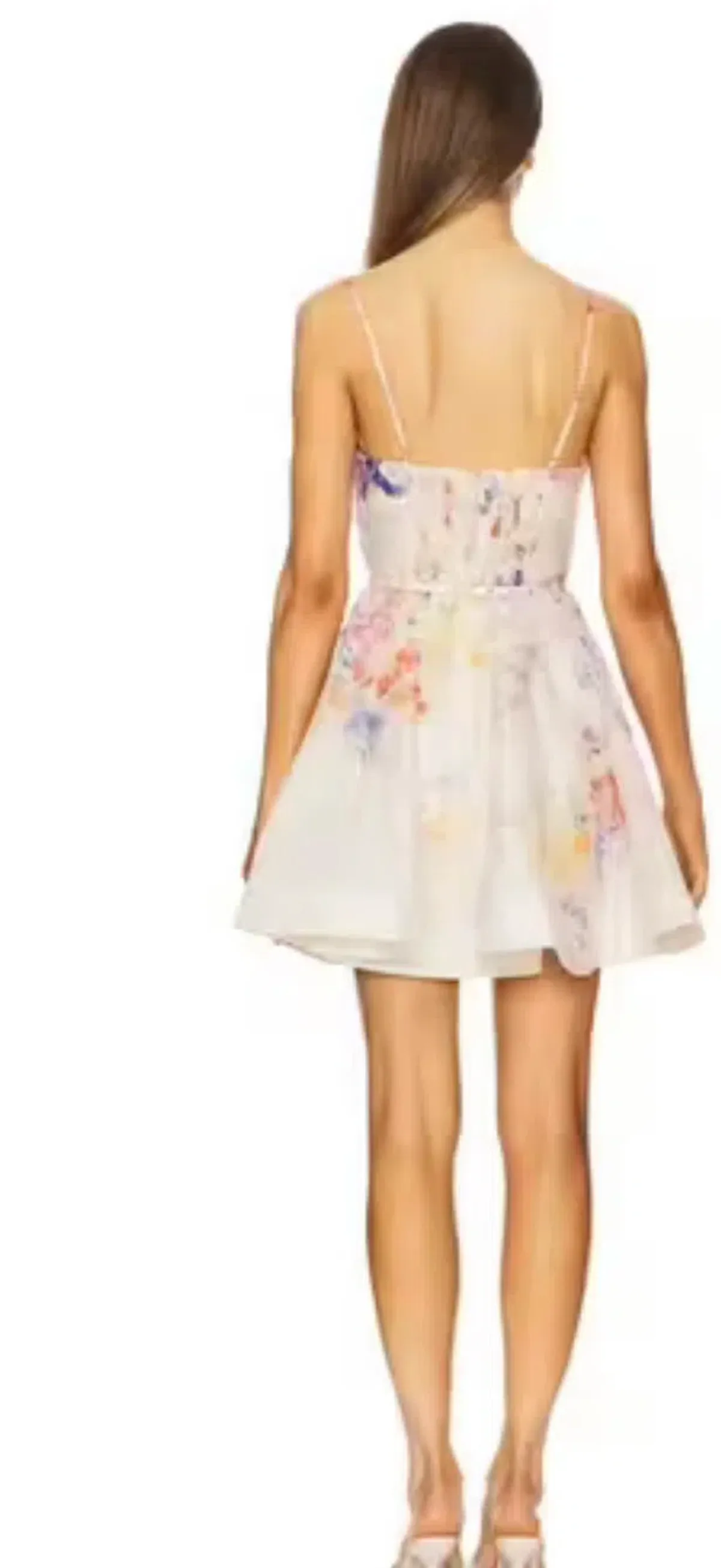 Zimmermann Crush Twist Front Mini Dress Multi Size 2 AU 12 - Image 2