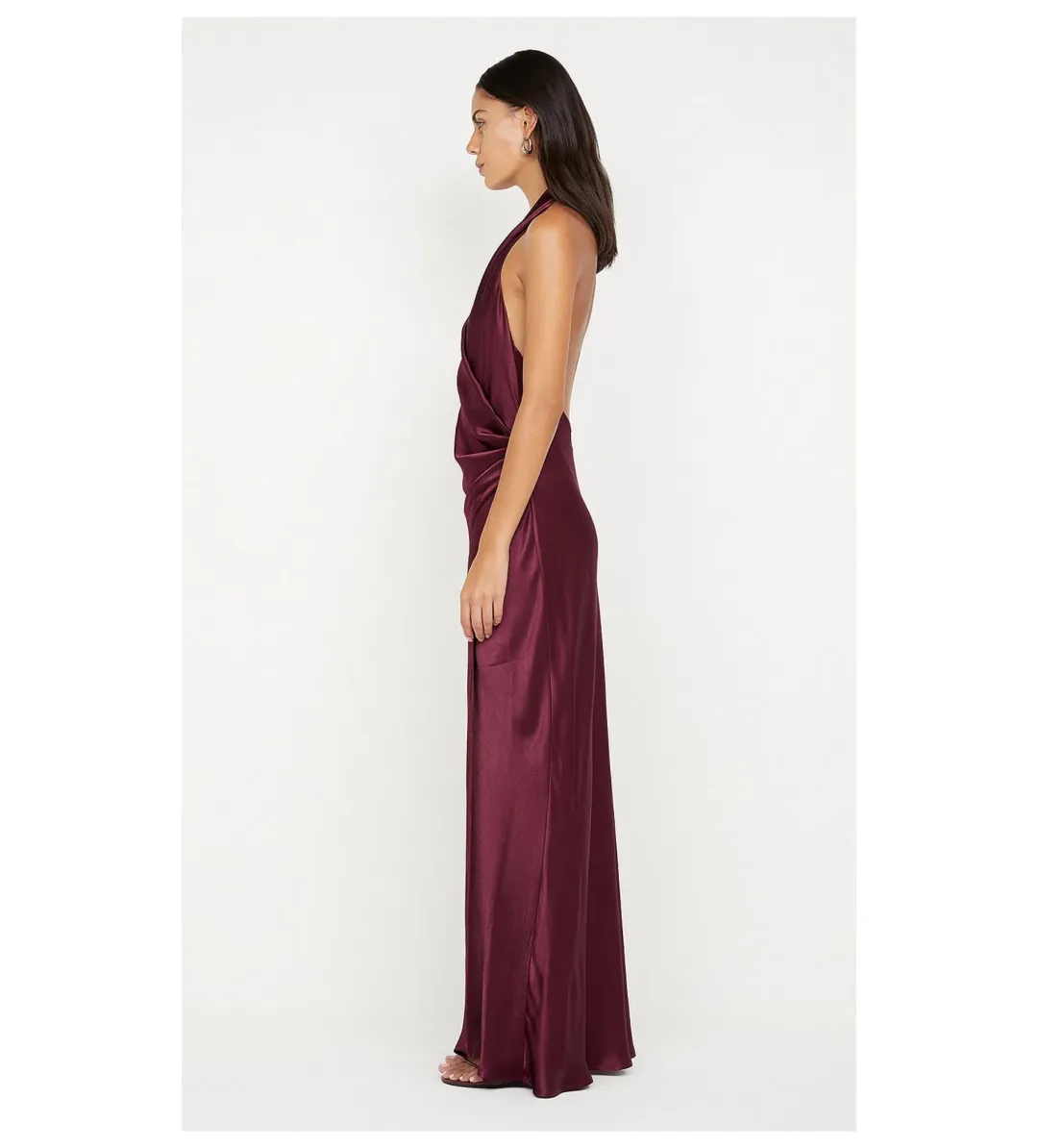 Bec and Bridge Elisia Wrap Maxi Dress in Plum Size AU 6 for rent on The Volte - main image