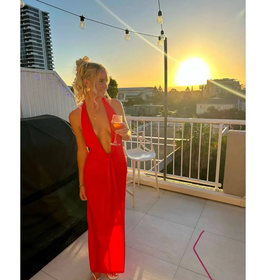 Saboa Studios Gisele Maxi Dress Watermelon Size S AU 8 for rent on The Volte - main image