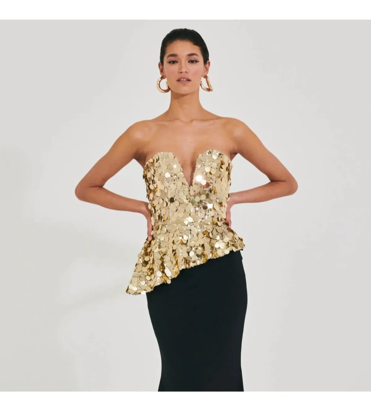 Meraki Official Mirror Jersey Gown Gold Size AU 6 - Image 3