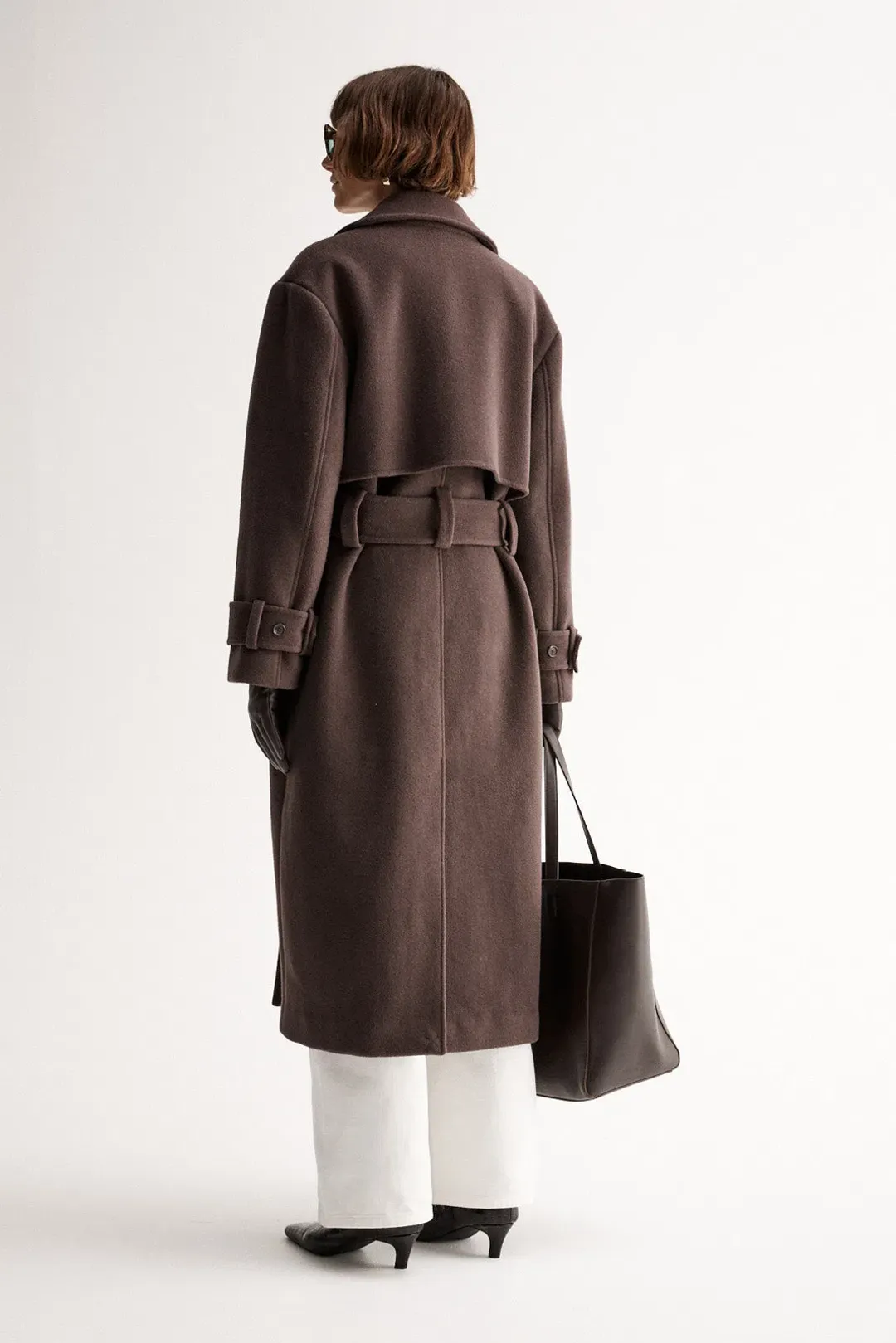 Elka Collective Arna Coat in Chocolate Brown Size 12/L for rent on The Volte - main image