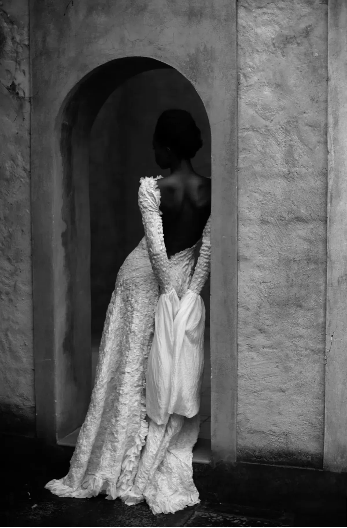 About Phaedra Pisces Gown Silk Maxi Natural Ivory Peach Size 8 - Image 5