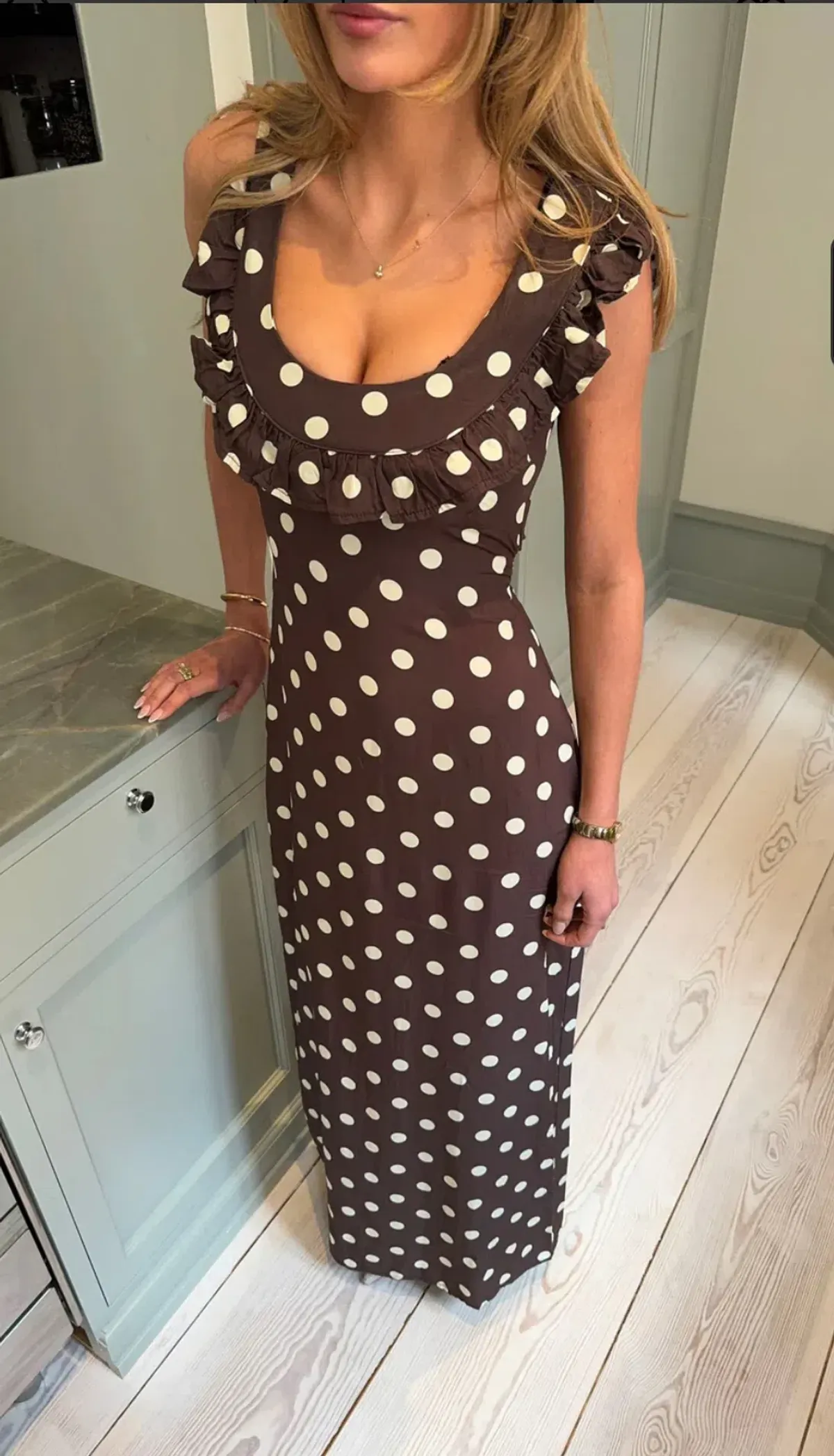 The Designer Club Design by Si Luna Dress Brown Print Size XS AU 6 - Image 3