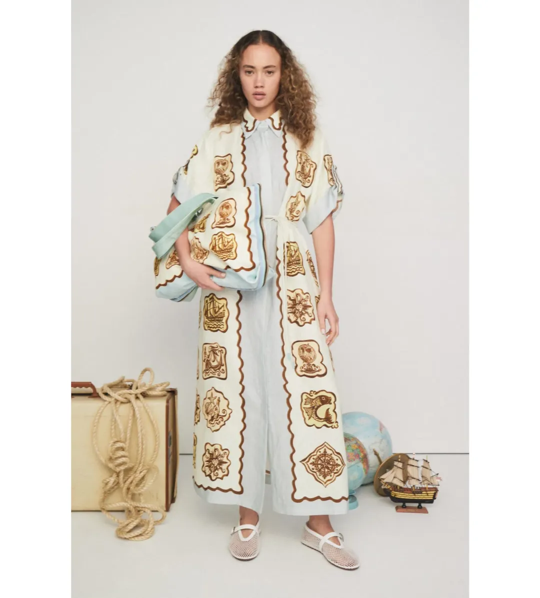 Alemais Relic Shirtdress Maxi Dress Multi Size 10  for rent on The Volte - main image