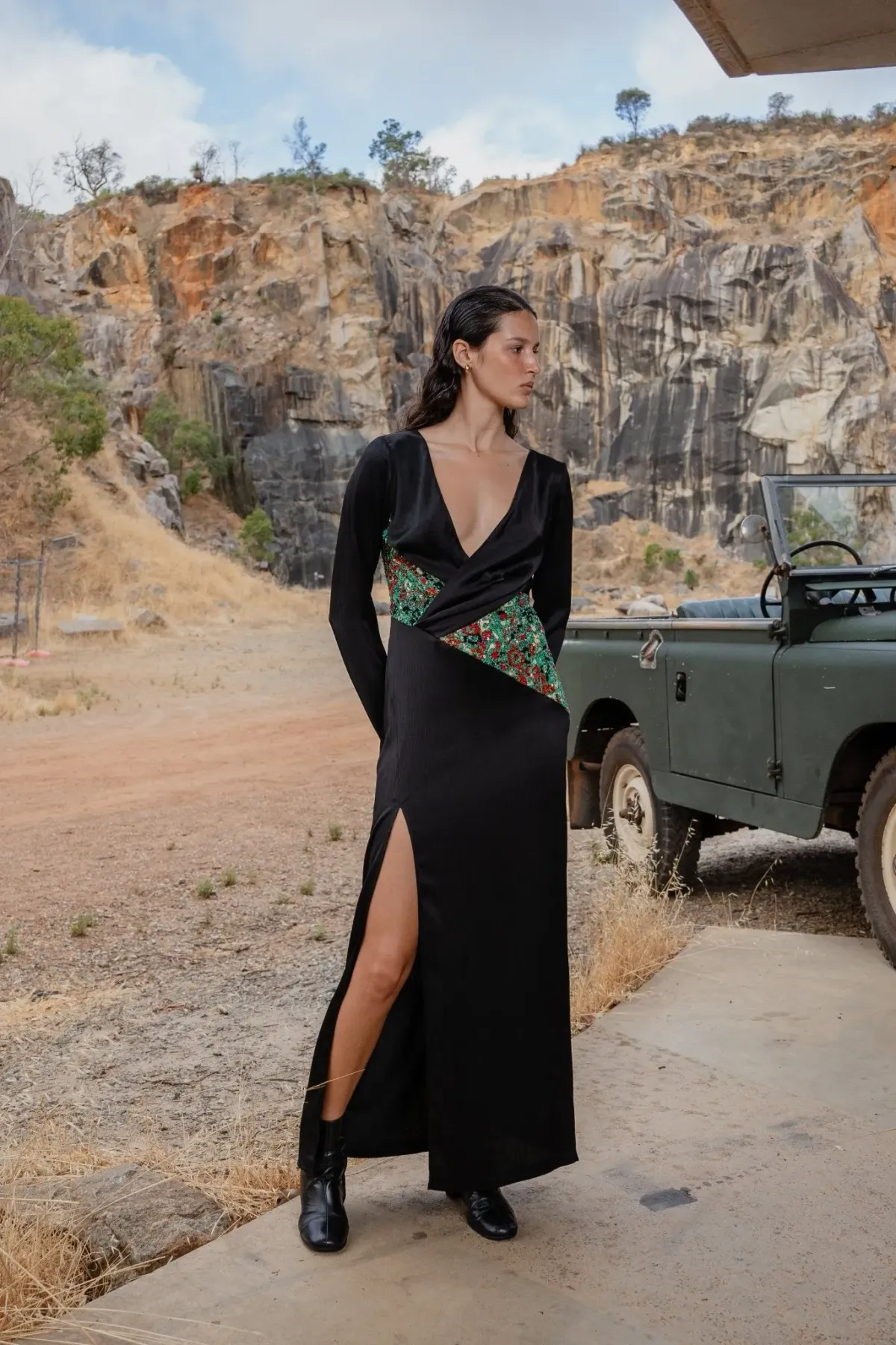 One Fell Swoop Roisin Maxi Dress Ember Glow Black Size 12  - Image 2