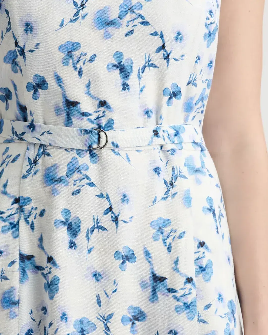 David Lawrence Birdie Linen Dress Ivory Multi Size 16/XL for rent on The Volte - main image