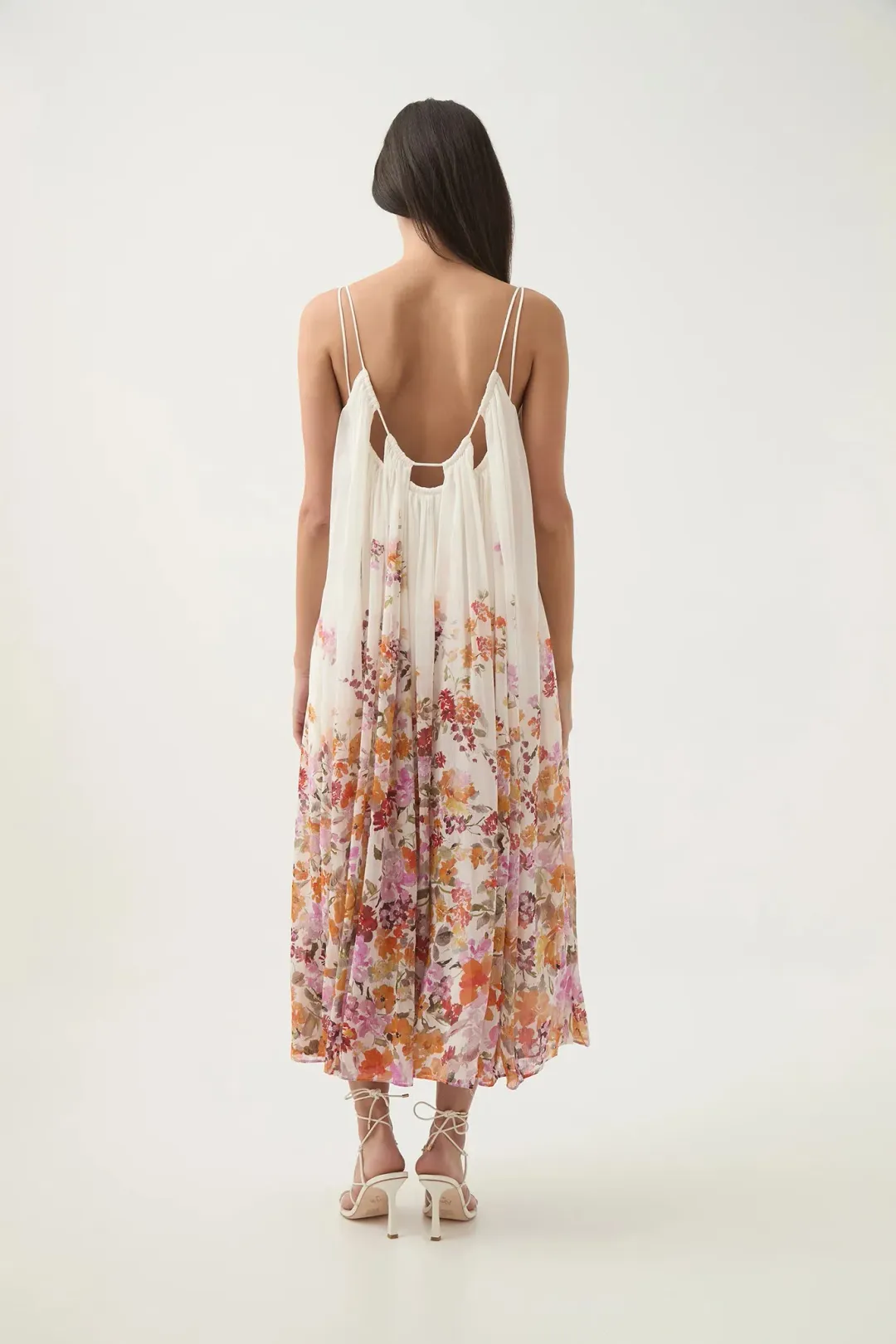AJE Boeri Border Floral Print Midi Dress Size 8 for rent on The Volte - main image
